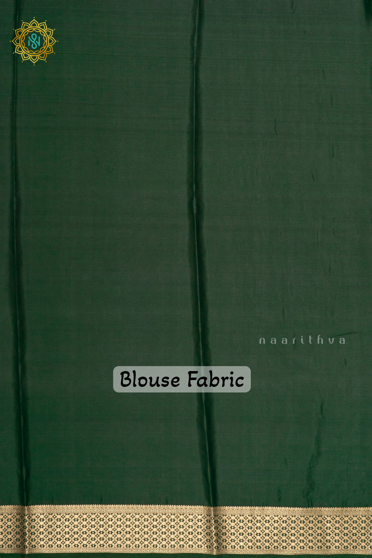 BOTTLE GREEN - SEMI MYSORE CREPE SILK