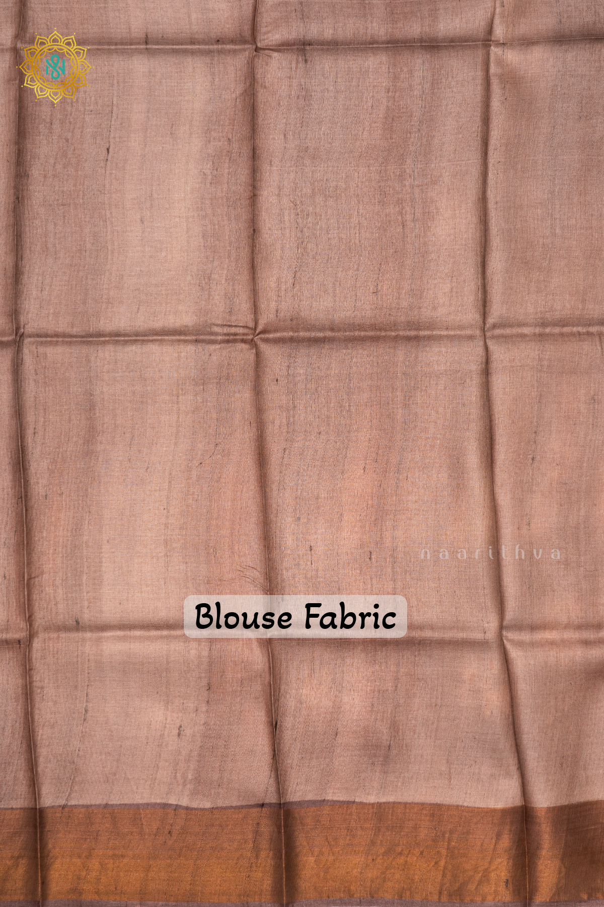 SAGE GREEN WITH LIGHT BROWN - PURE TUSSAR SILK