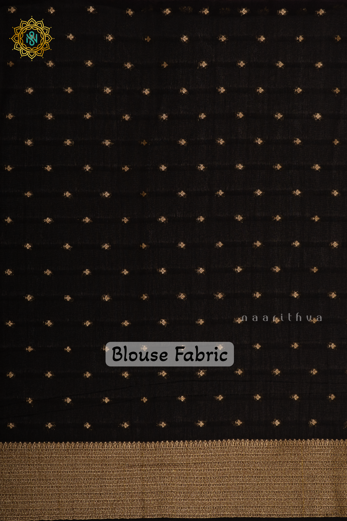 LAVENDER WITH BLACK - SEMI CREPE GEORGETTE