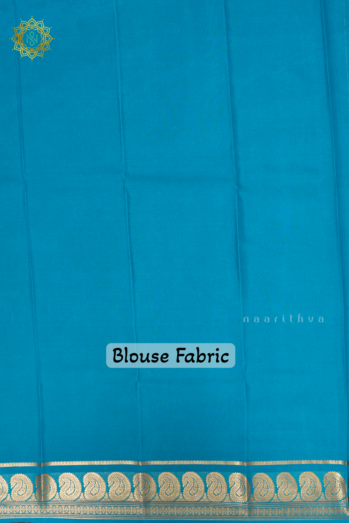 YELLOW WITH SKY BLUE - PURE MYSORE CREPE SILK