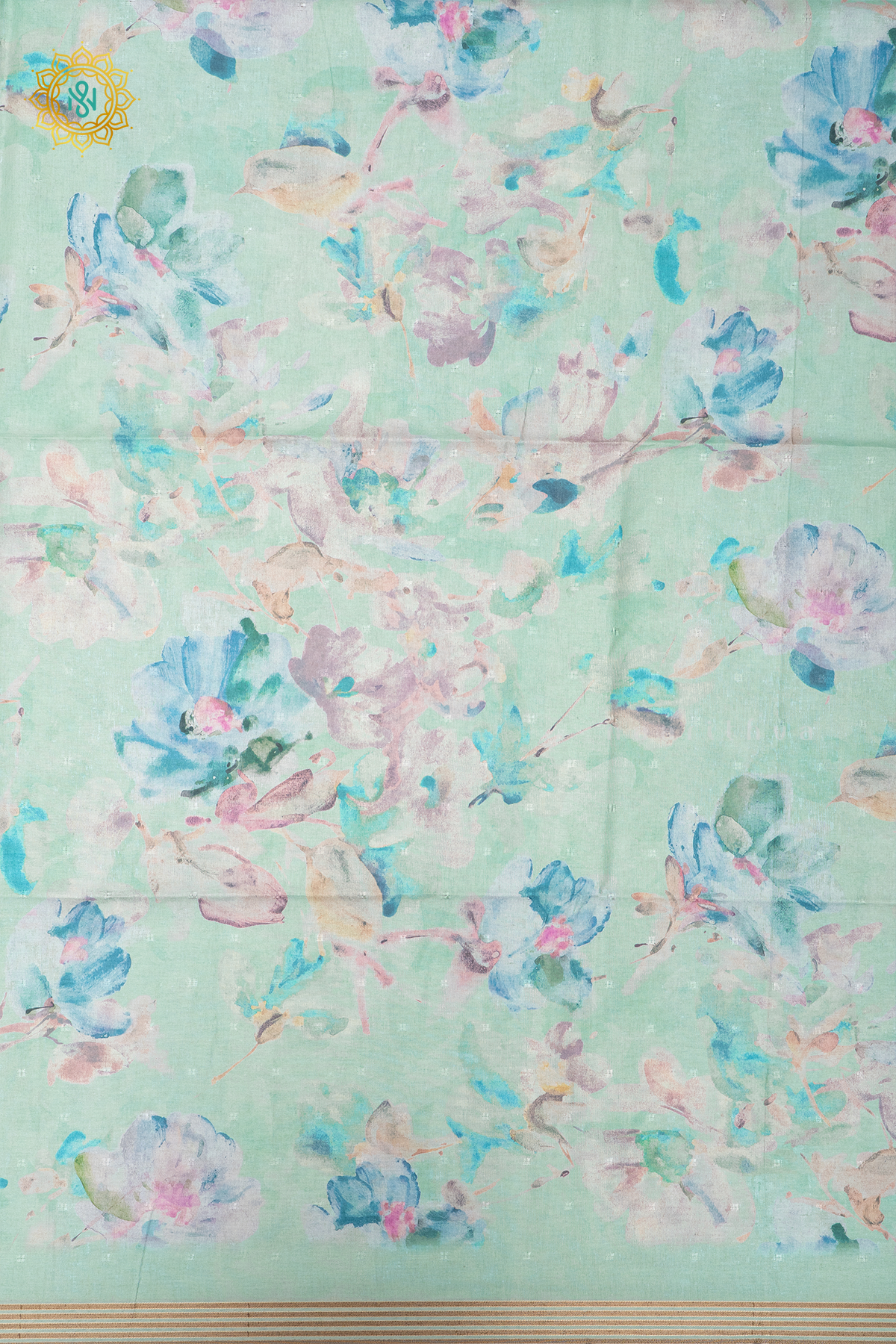 AQUA GREEN - SEMI TUSSAR SILK