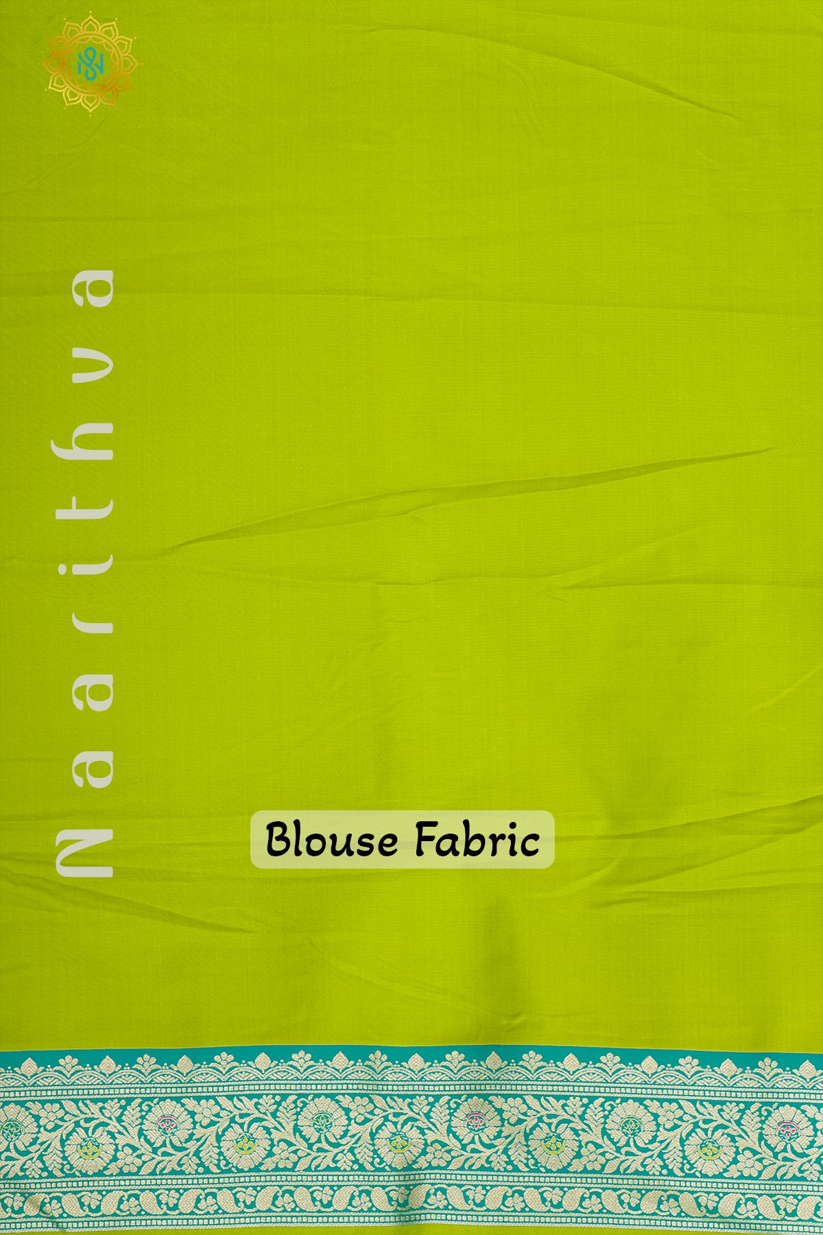 PARROT GREEN WITH CYAN GREEN - SEMI KANCHI