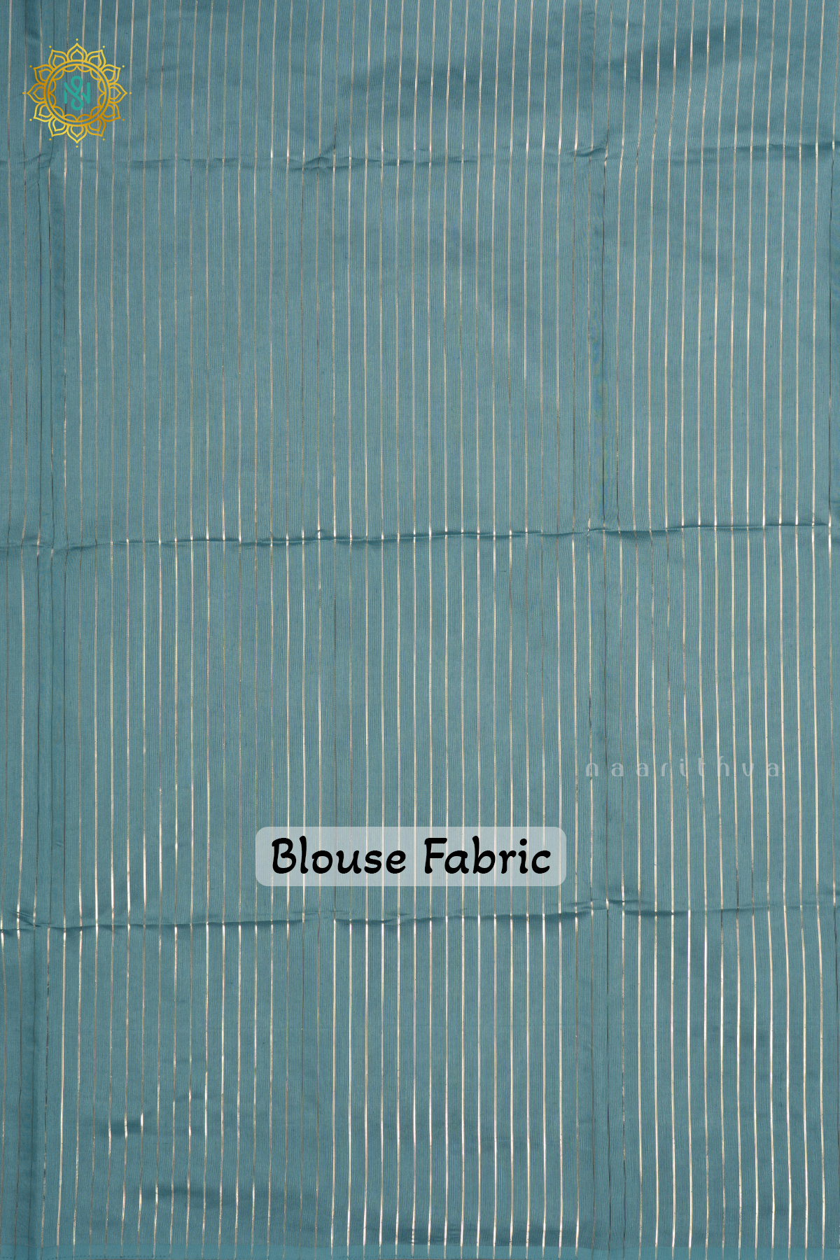 Sky Blue Organza Saree With Zari Buttas And Stripes With Checks On Pallu And Blouse