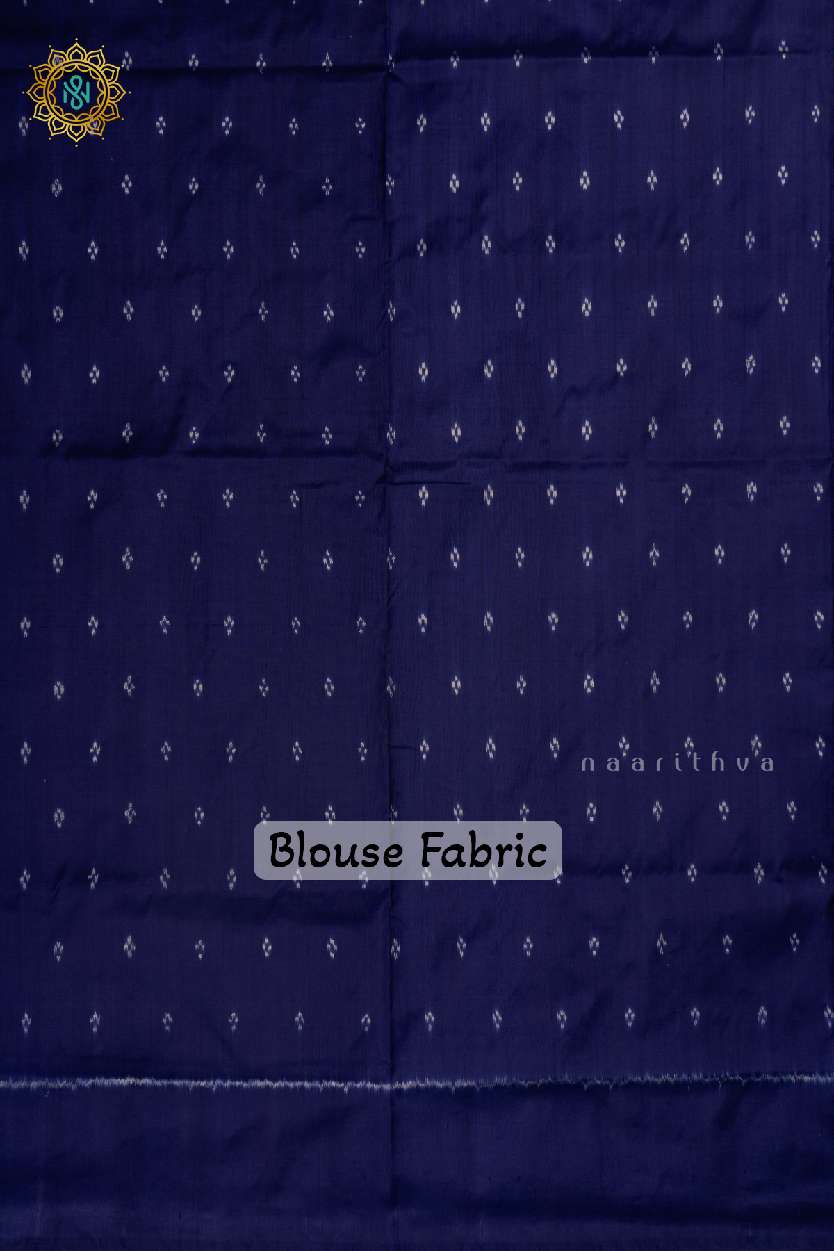 Blue Ikkat Pure Silk Saree with Patola Printed Body and Plain Border
