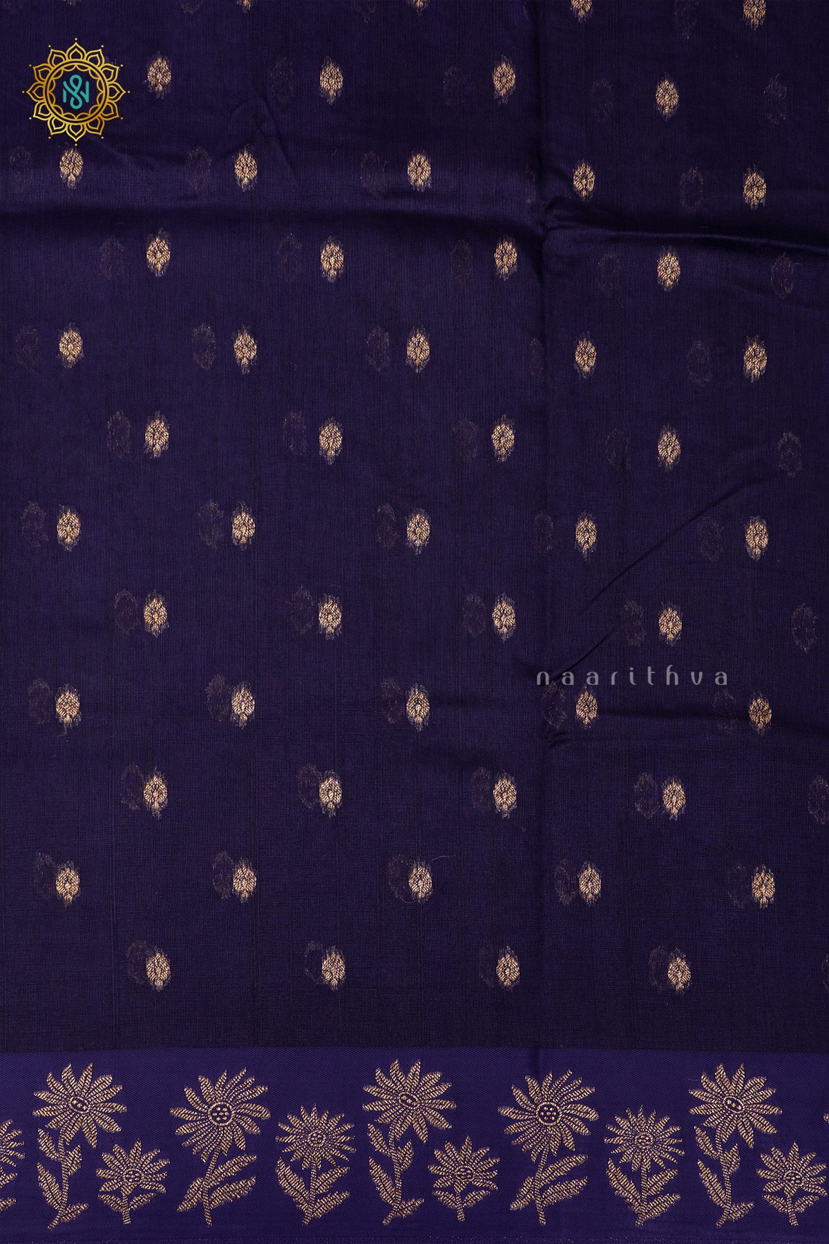 NAVY BLUE - SEMI TUSSAR SILK