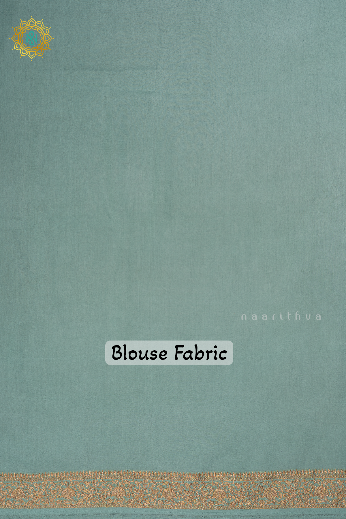 Peacock Blue with light Blue - Pure Banarasi Georgette Saree Allover Zari Buttas with Contrast Zari border