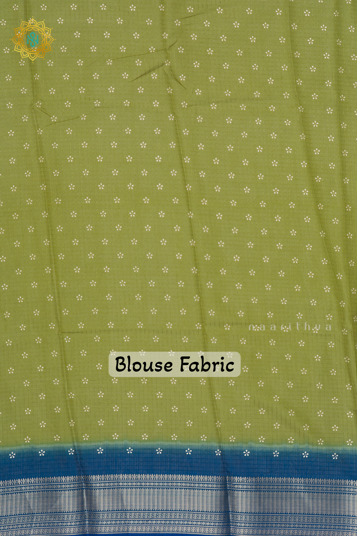 PARROT GREEN WITH TEAL BLUE - DOLA SILK