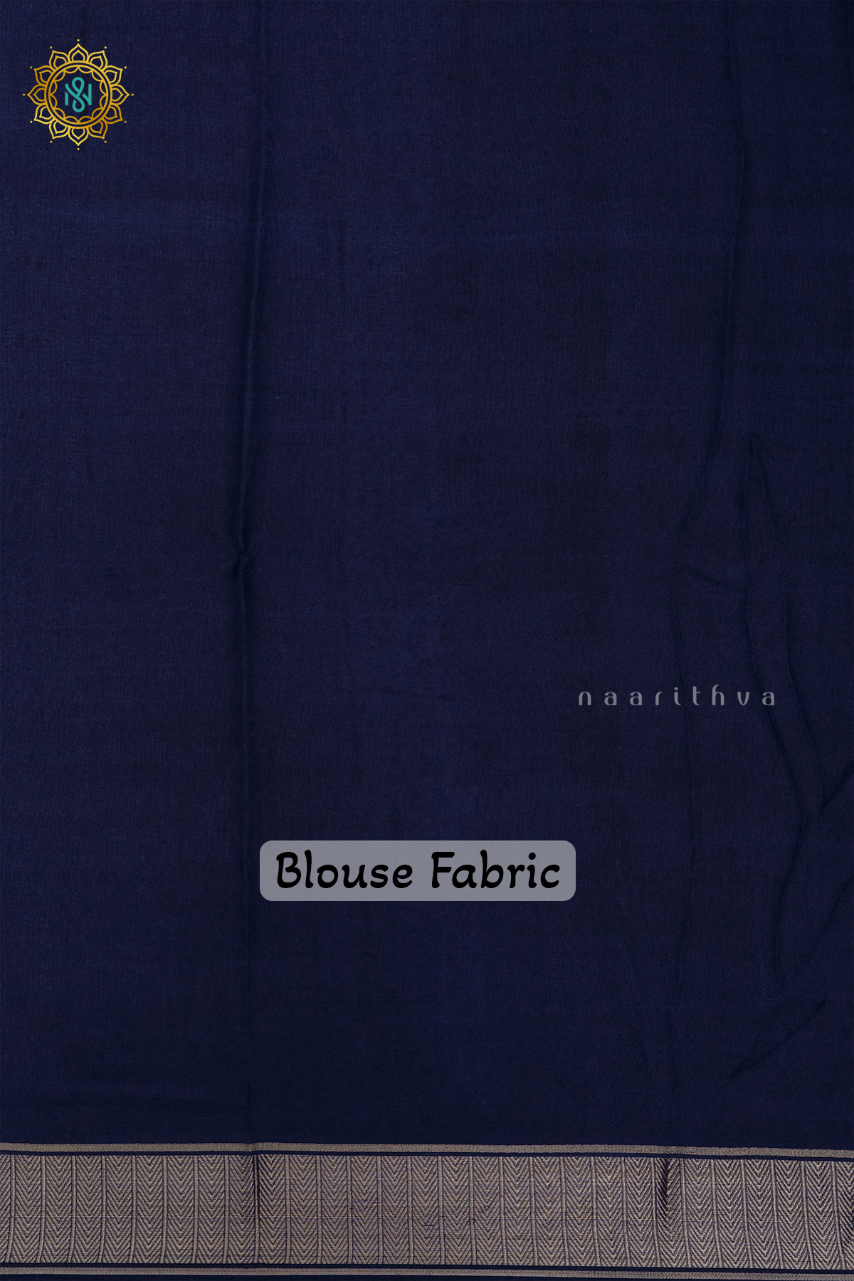 SKY BLUE WITH NAVY BLUE - SEMI GEORGETTE