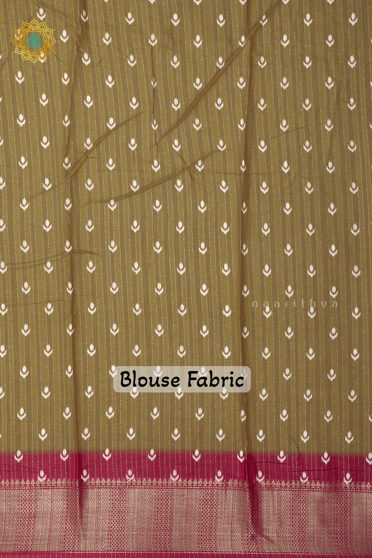 MUSTARD WITH MAROON - DOLA SILK