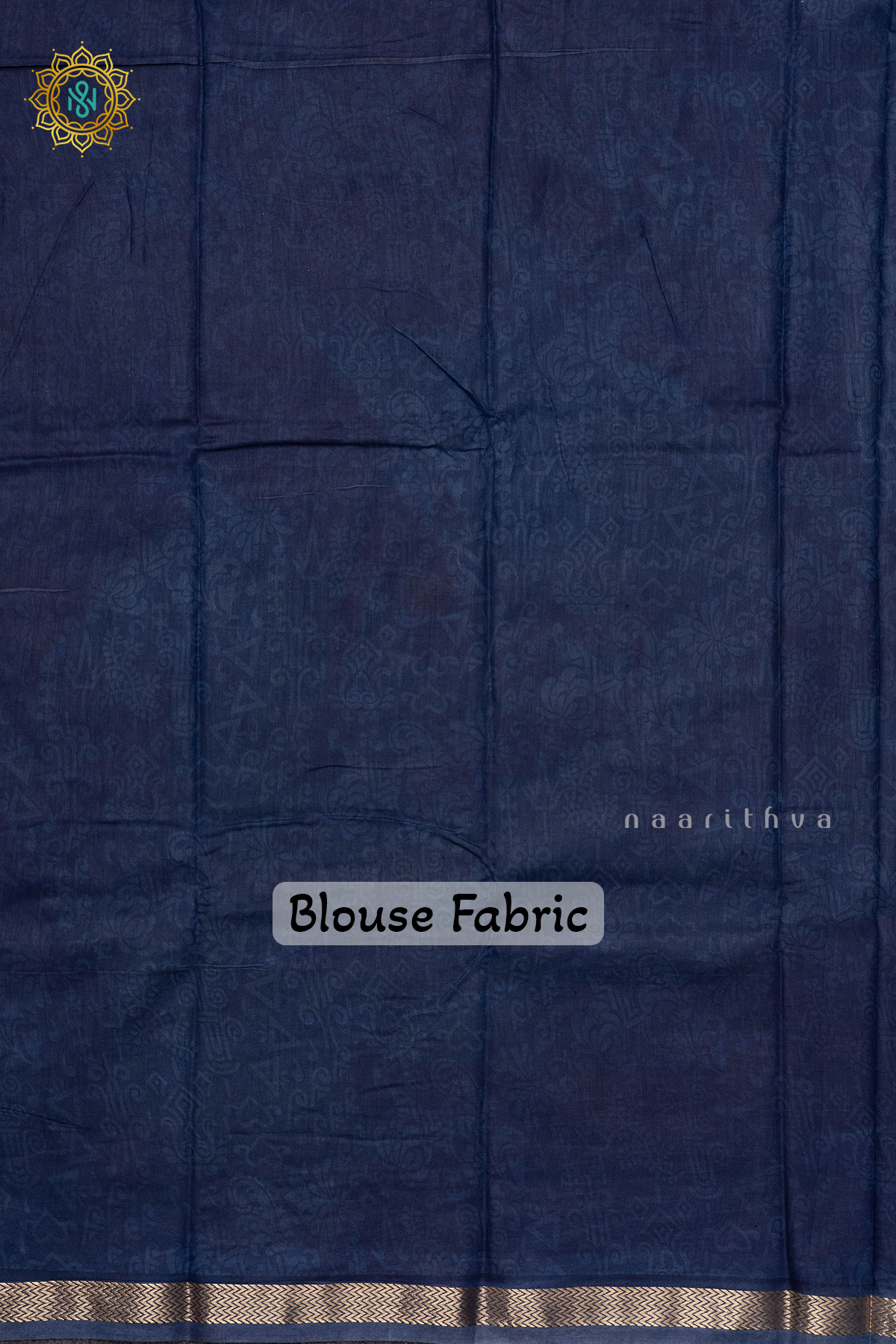 BROWN WITH BLUE - VISCOSE COTTON