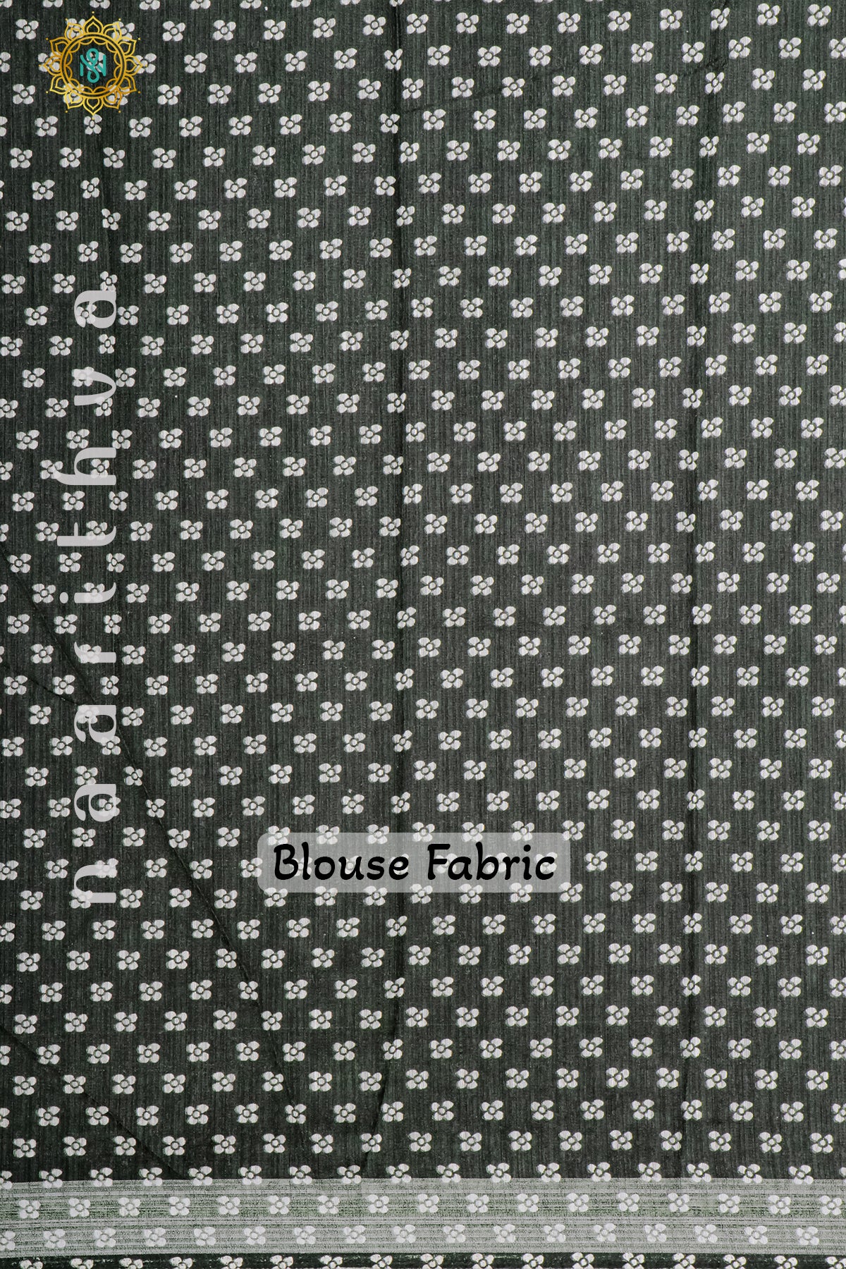 WHITE WITH GREEN - JUTE COTTON