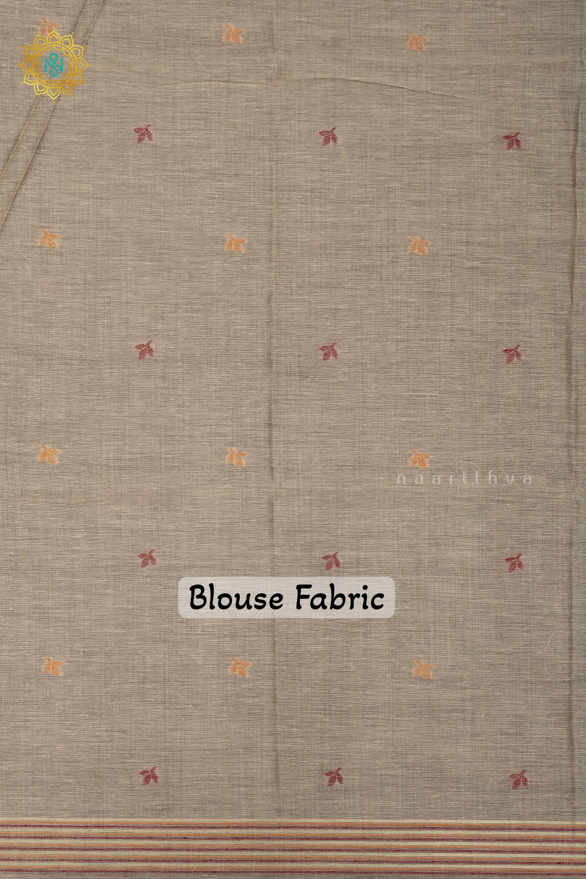 OFF WHITE WITH RED - MOONGA COTTON