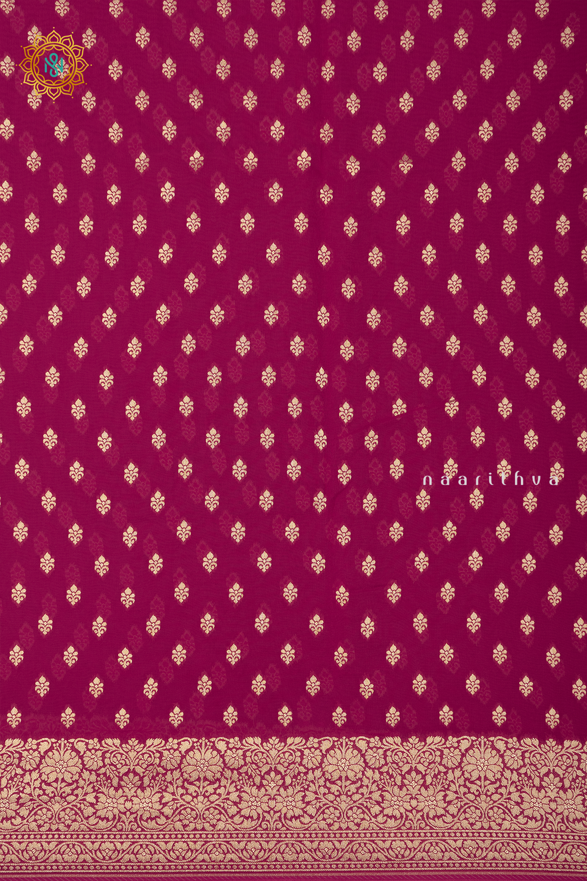 PINK WITH PURPLE - SEMI GEORGETTE
