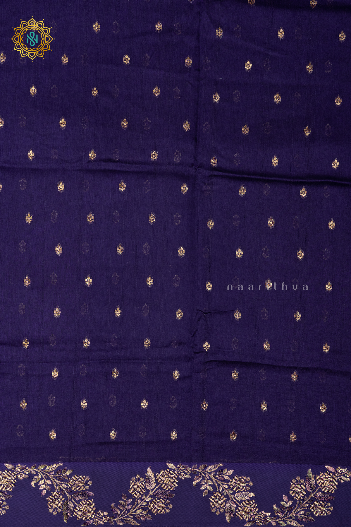 NAVY BLUE - SEMI TUSSAR SILK
