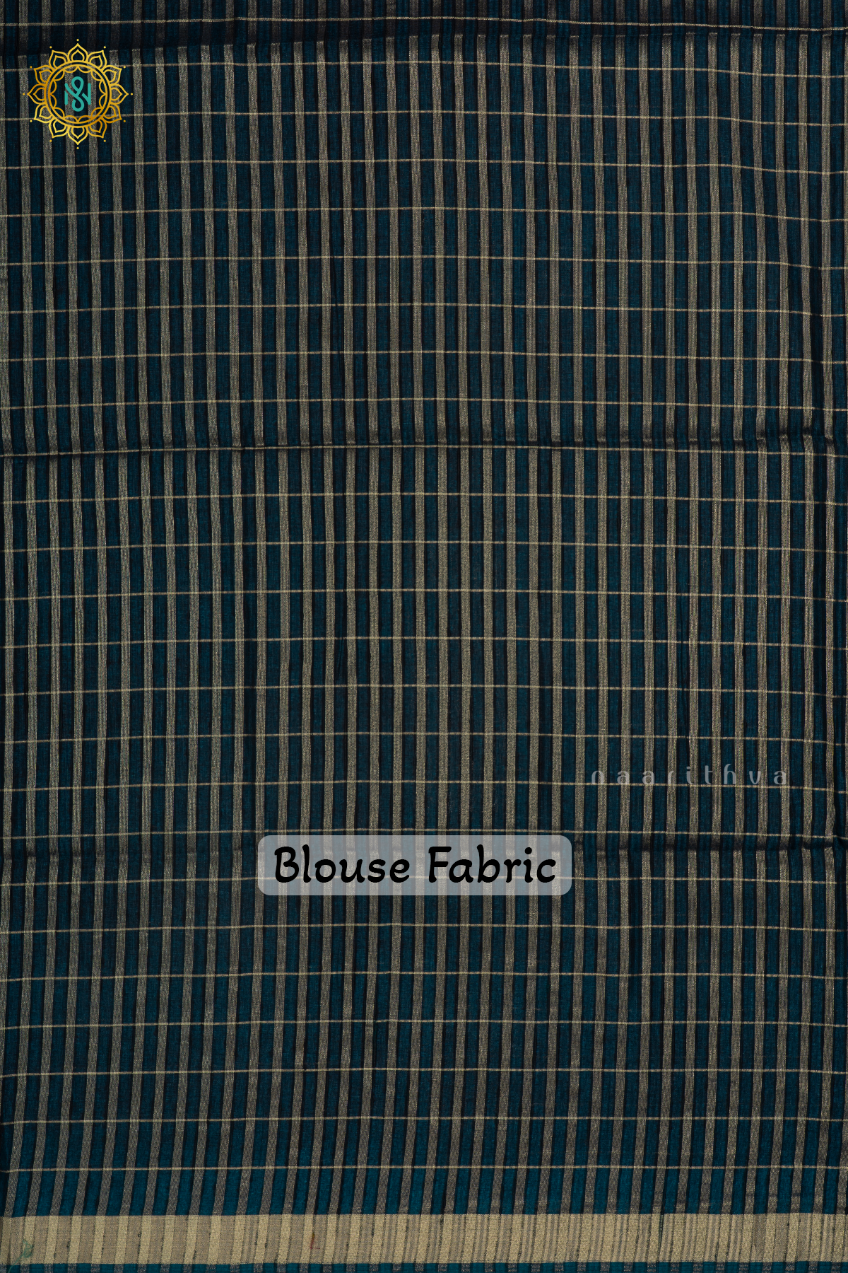 Blue Semi Raw Silk Saree With Zari Checks All Over