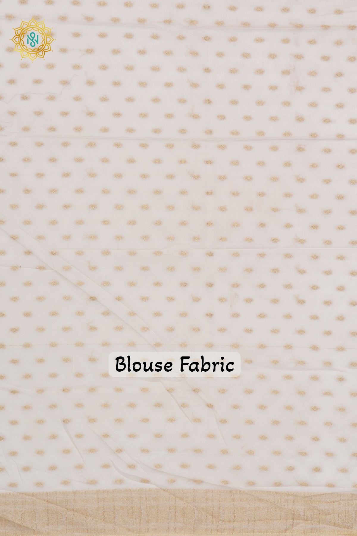 RED WITH OFF WHITE - SEMI CREPE GEORGETTE