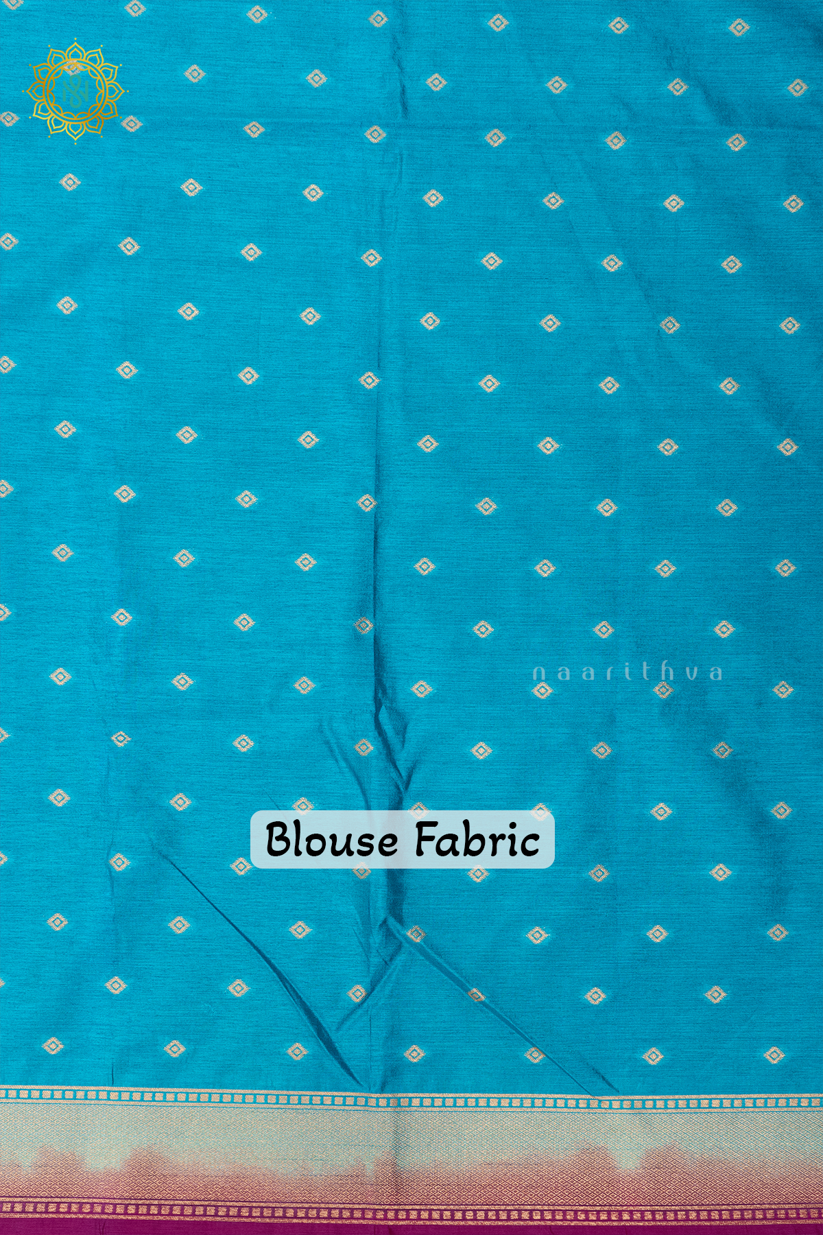 PINK WITH SKY BLUE - SEMI RAW SILK