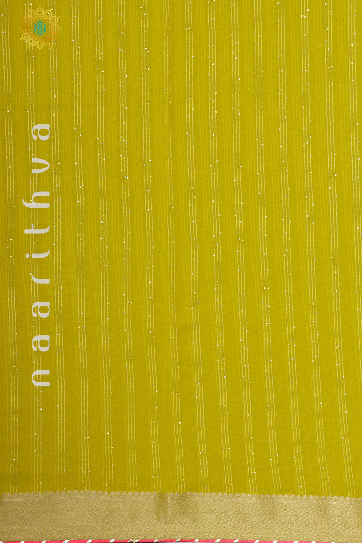 YELLOW WITH PINK - SEMI GEORGETTE