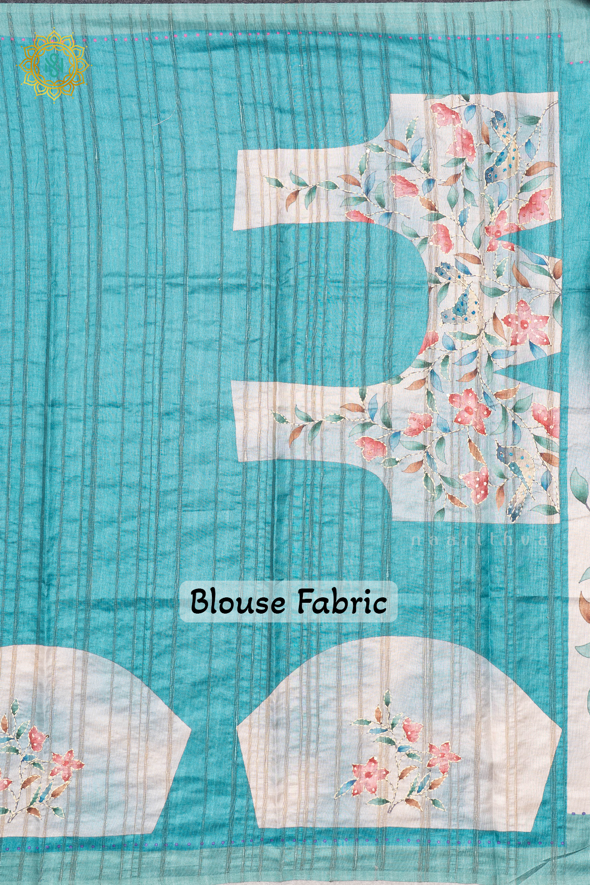 AQUA BLUE - KOTHA TUSSAR WITH KATHA WORK