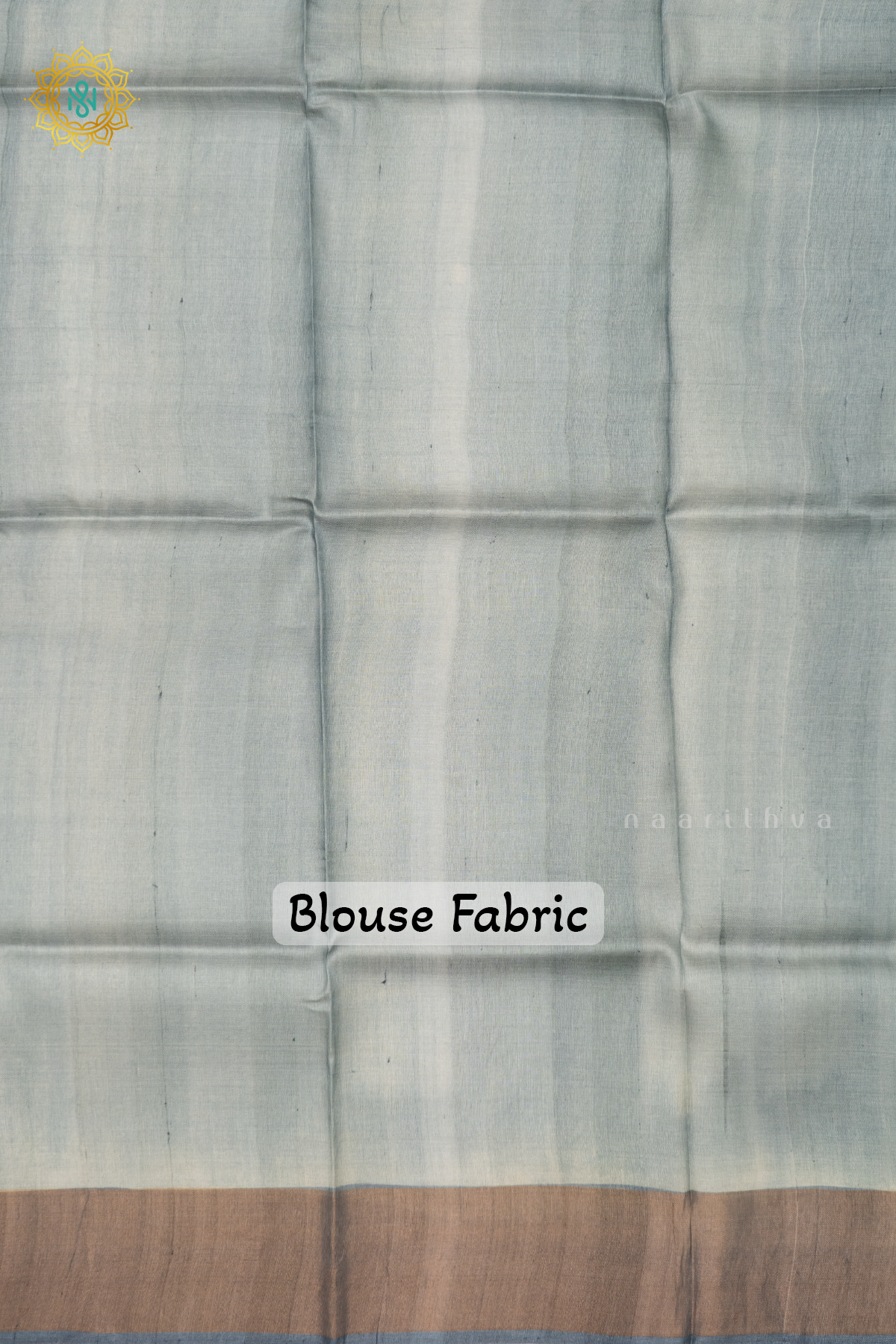 GREEN WITH GREY - PURE TUSSAR SILK