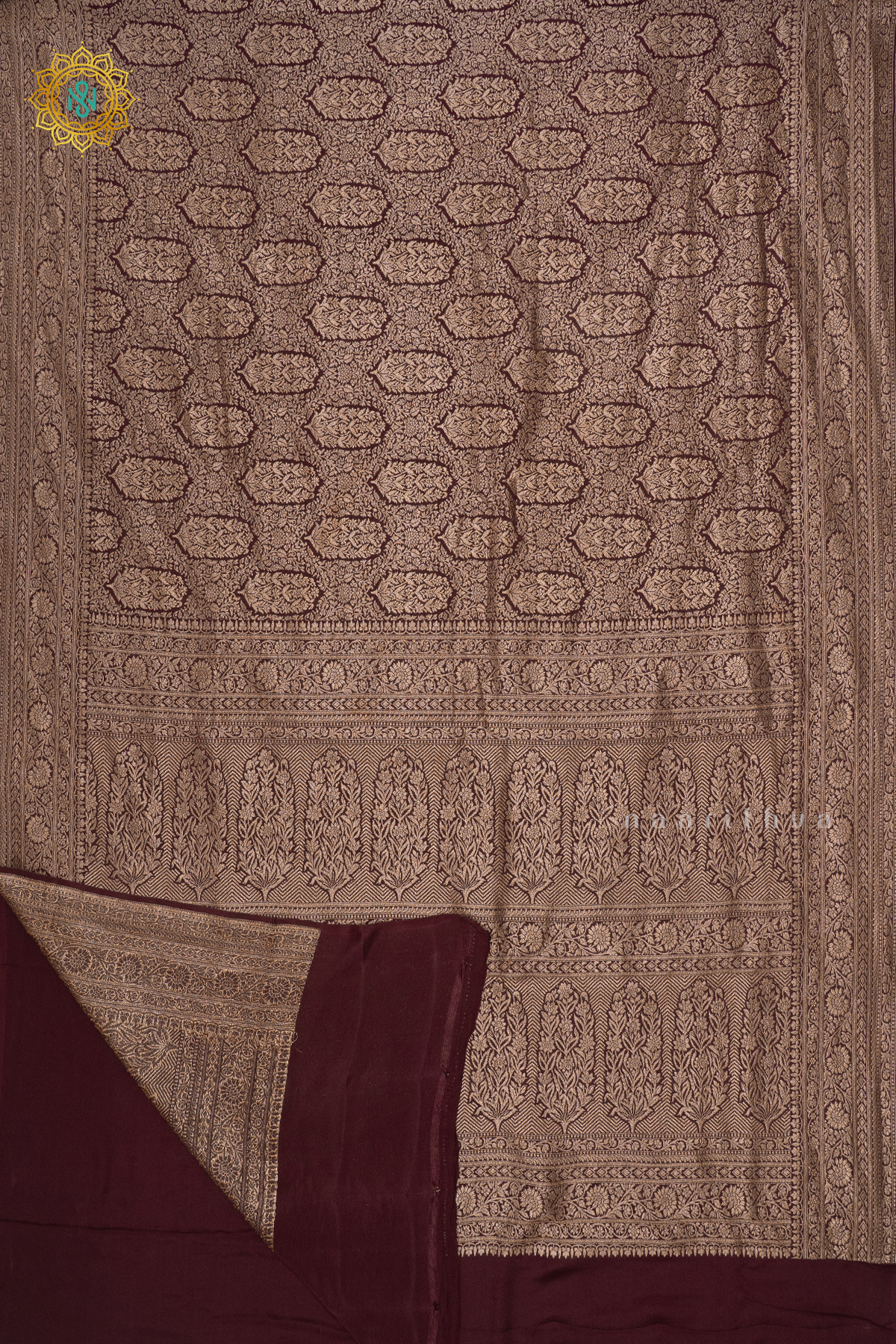 BROWN - PURE BANARASI CREPE