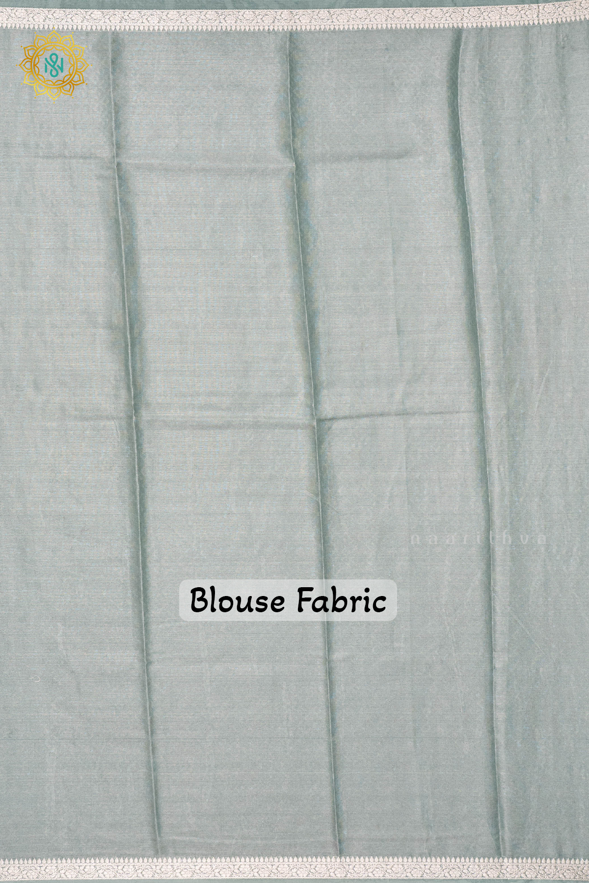 WHITE WITH AQUA GREEN - BUTTER CREPE