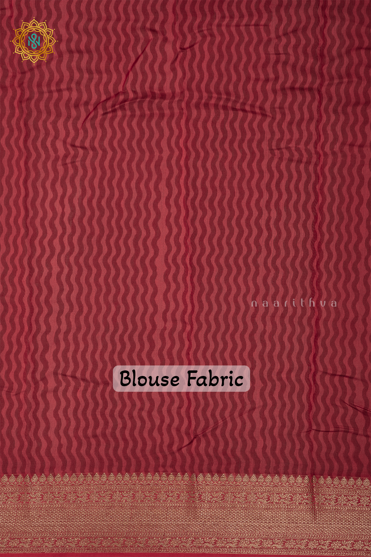 INDIGO WITH RED - CHANDERI SILK COTTON