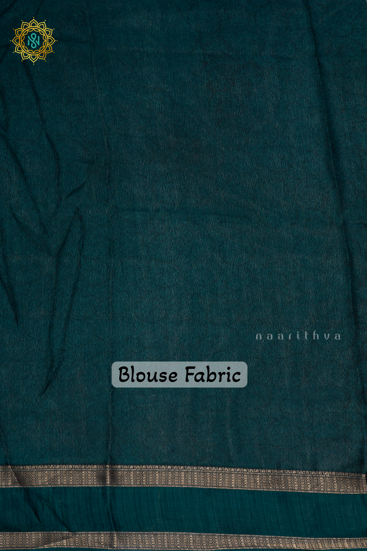 AQUA BLUE WITH PEACOCK BLUE - SEMI GEORGETTE