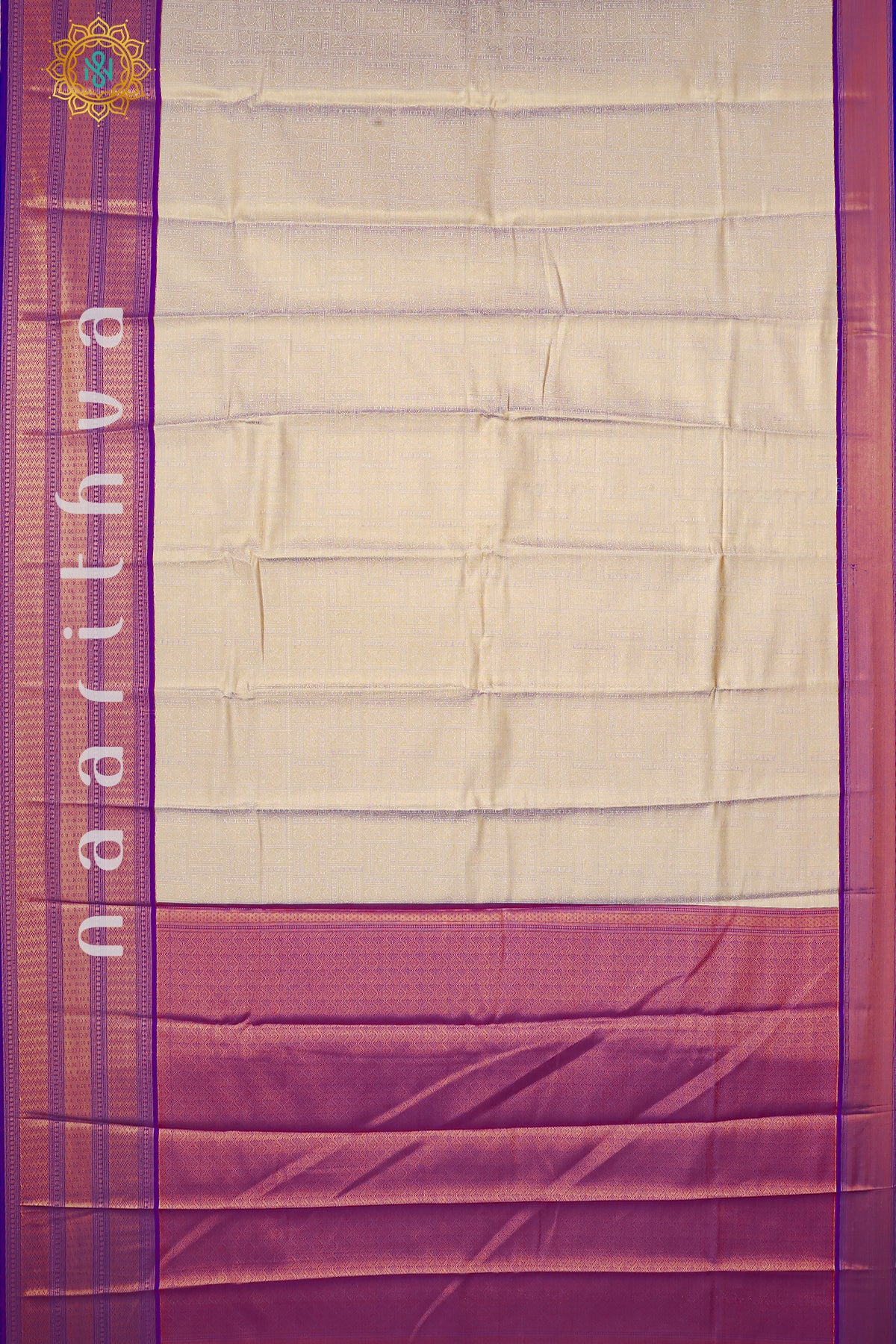 GREY WITH PURPLE - SEMI KANCHI