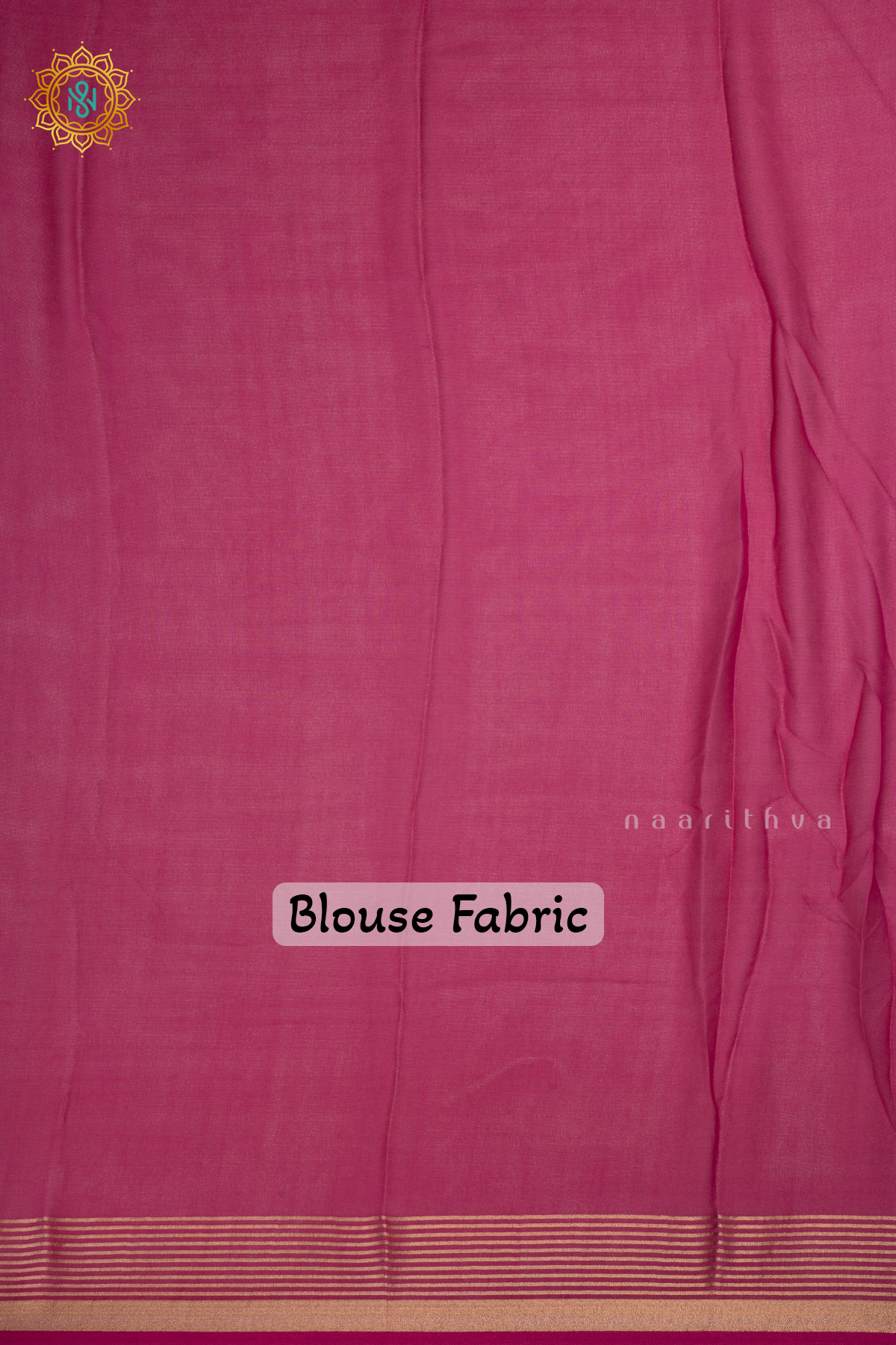 Pink - Semi Georgette Printed Body With Zari Striped Border