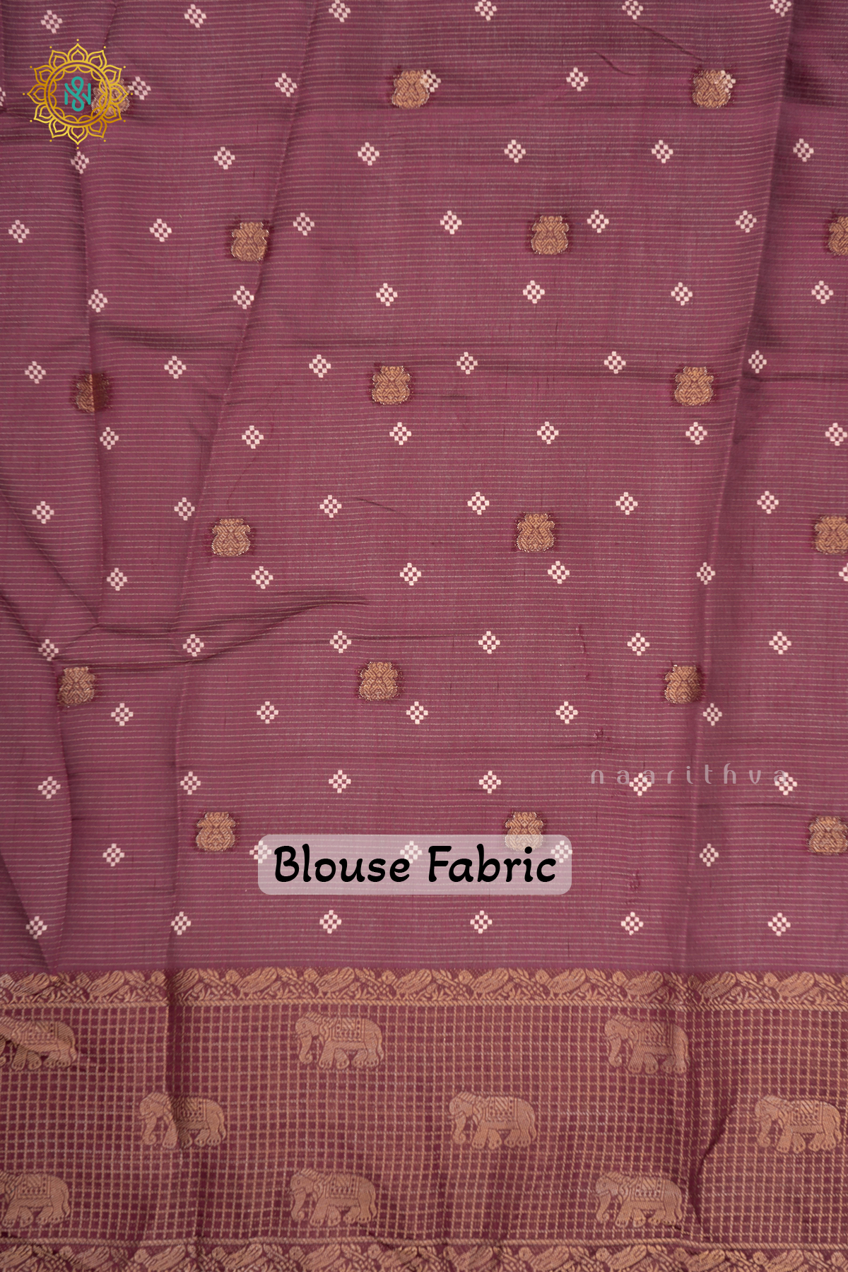 Maroon Semi Georgette Saree With Zari Stripes & Buttas On The Body With Zari Border
