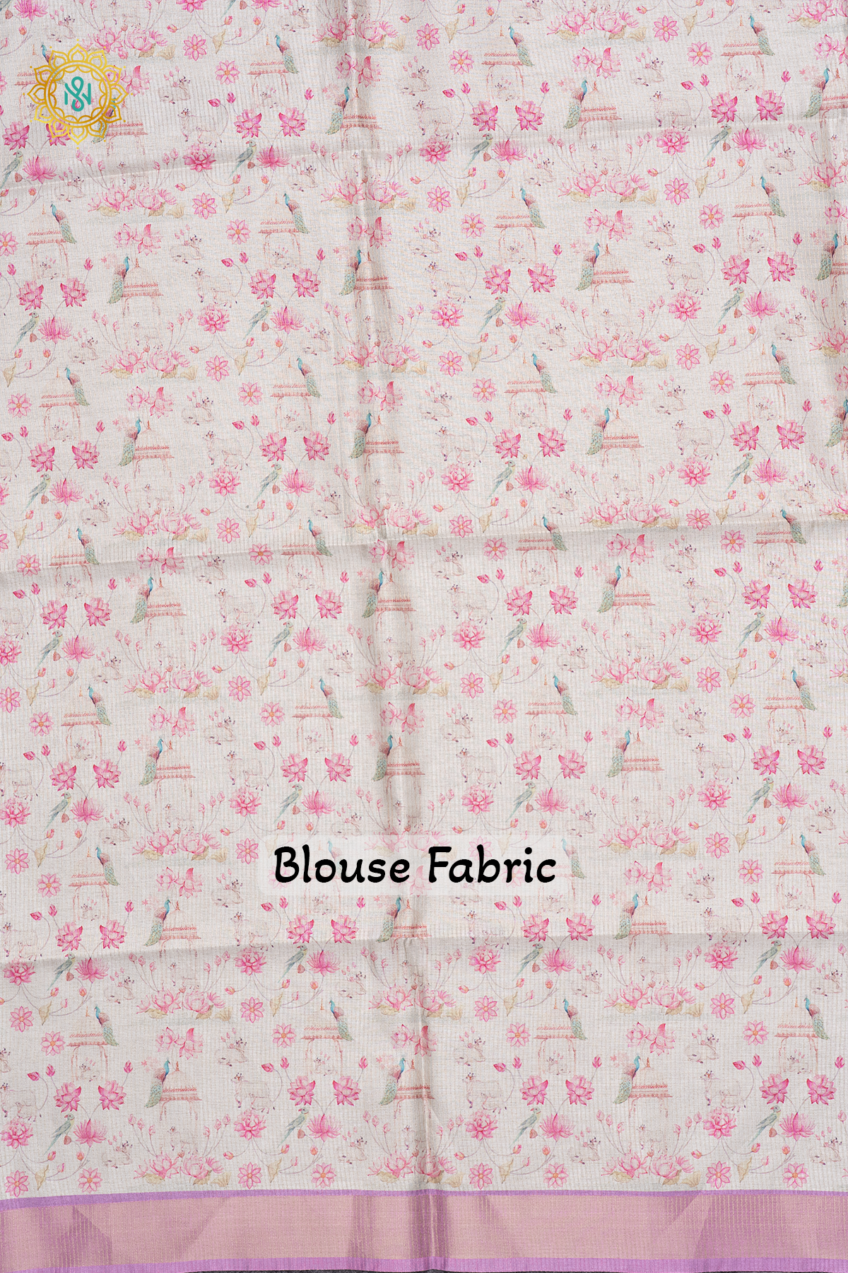 LAVENDER WITH OFF WHITE - SEMI TUSSAR