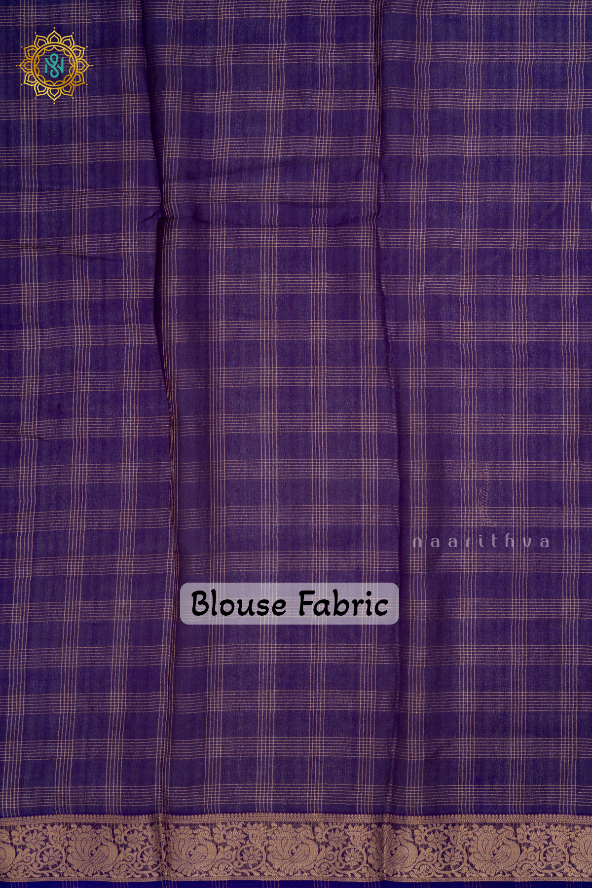 Purple Semi Georgette Saree With Zari Checks Body, Printed Buttas And Zari Border