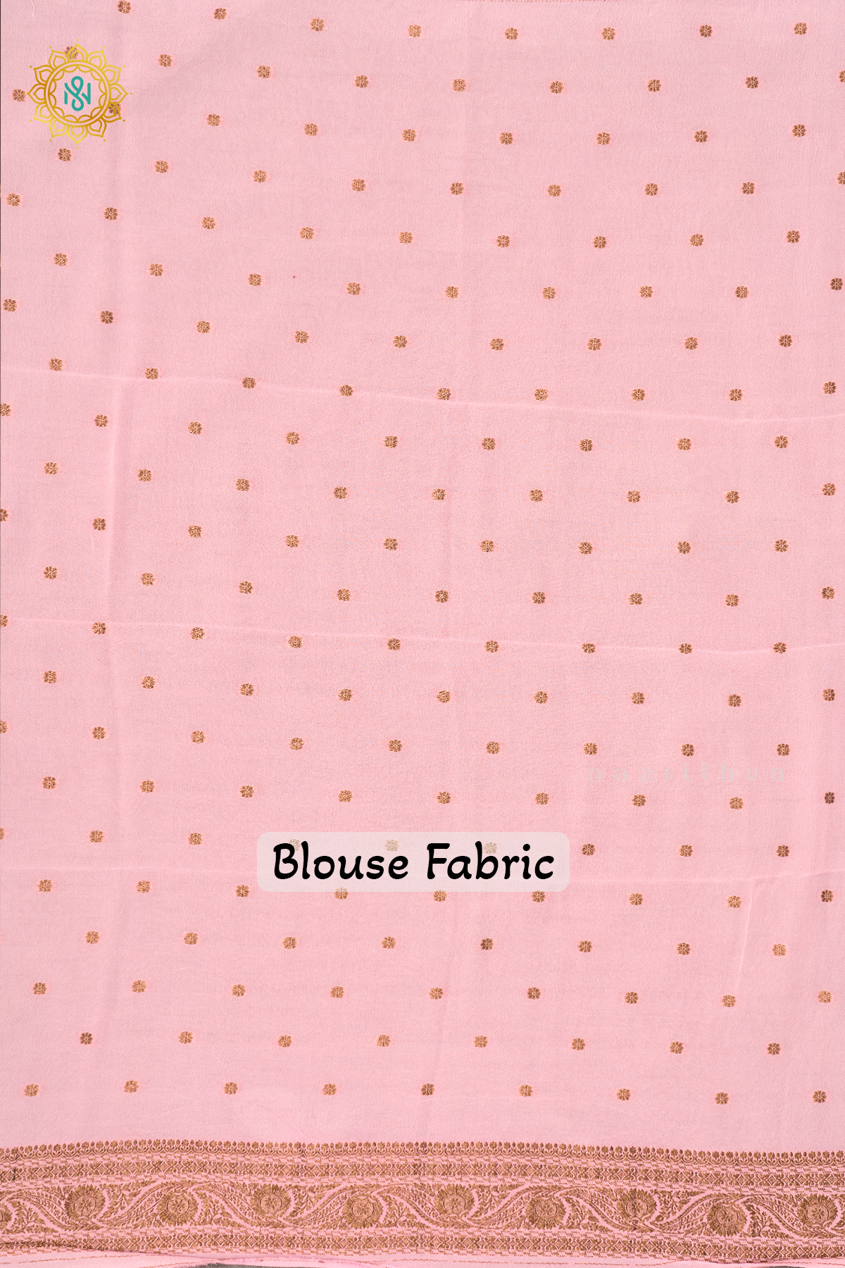 BROWN WITH LIGHT PINK - SEMI GEORGETTE