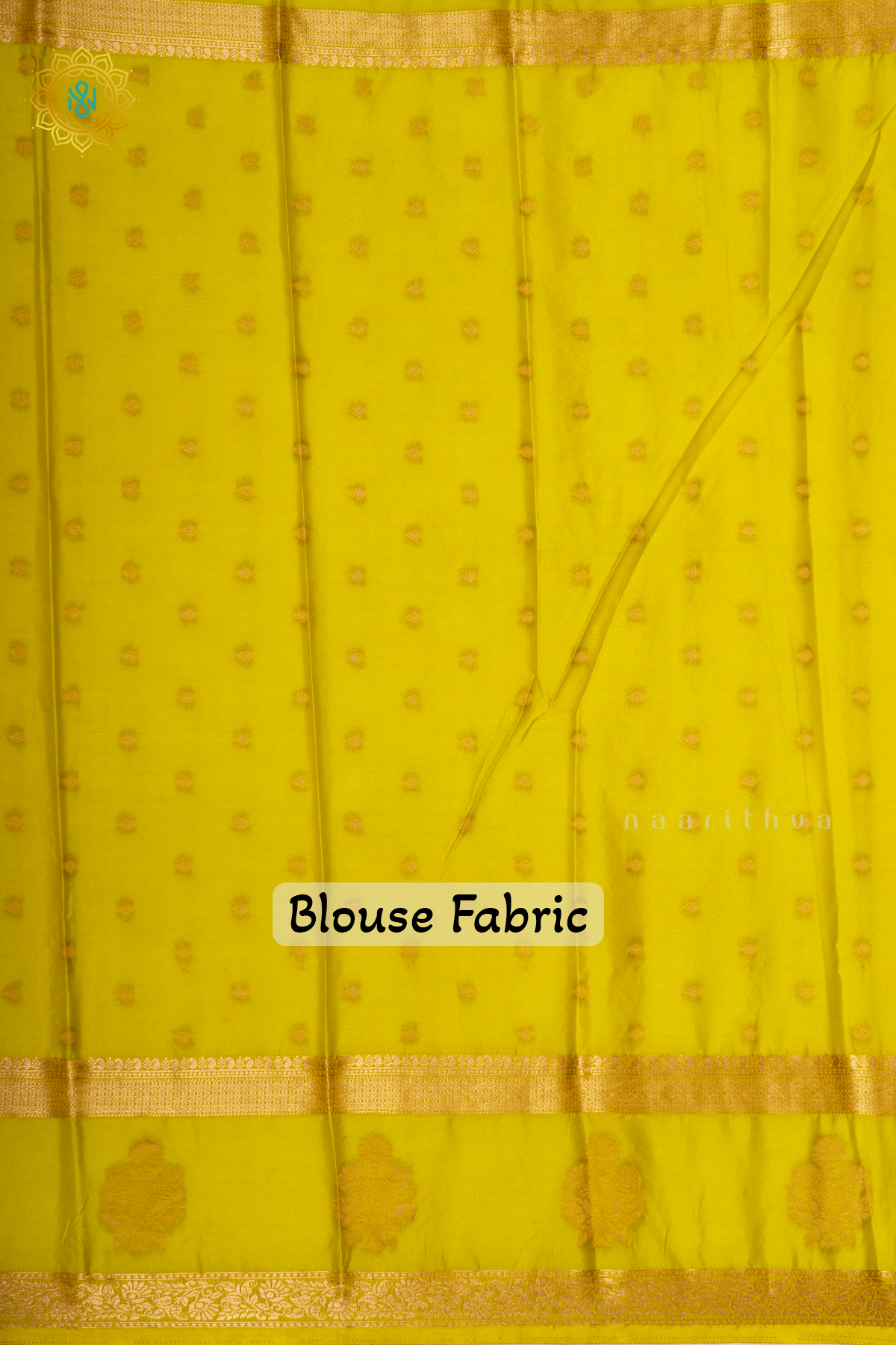 CYAN GREEN WITH LEMON YELLOW - SEMI MYSORE CREPE SILK