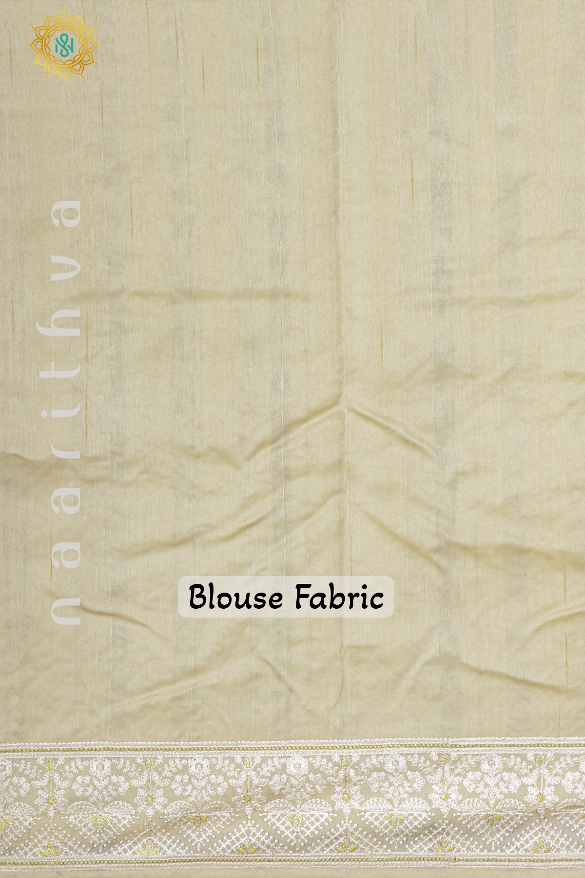 OFF WHITE - SEMI TUSSAR SILK WITH EMBROIDERY