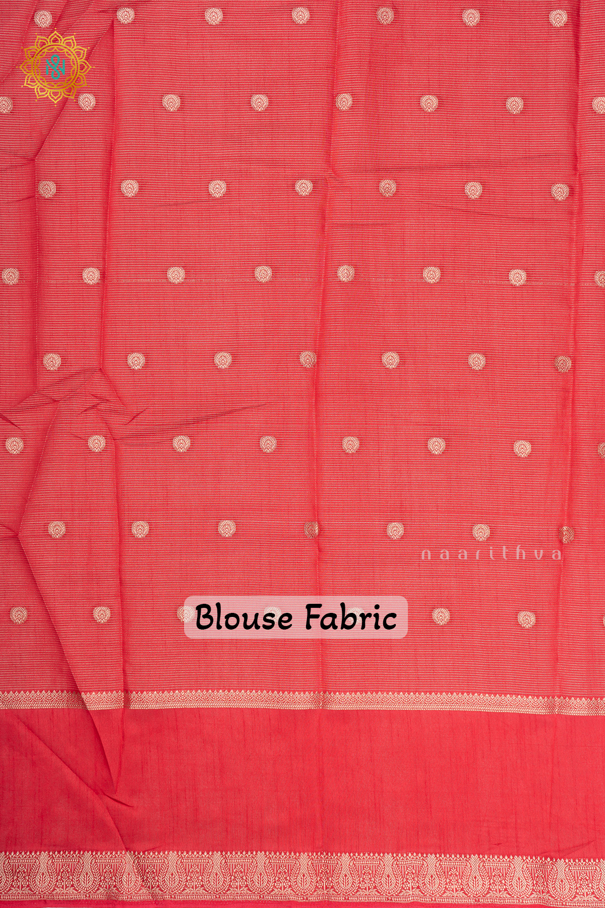 Red Dola Silk Saree With Zari Stripes & Buttas On The Body With Zari Border