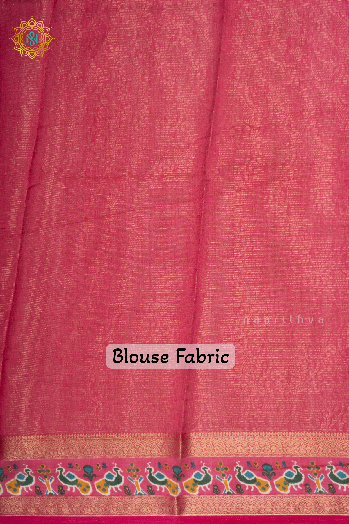 Navy Blue With Pink Dola Silk Saree With Zari Woven Body And Printed Zari Border