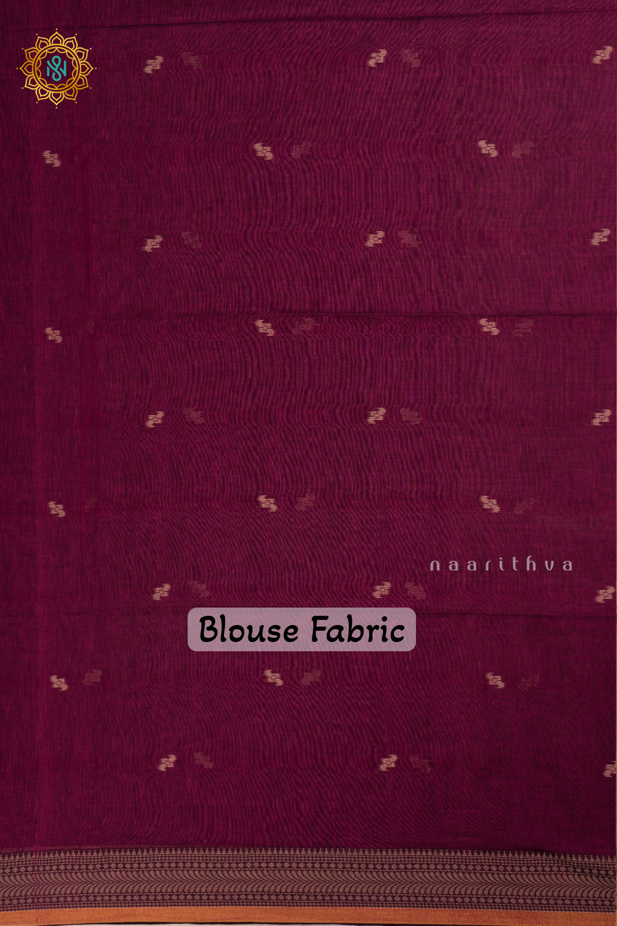 Magenta Mul Cotton Saree Thread Woven Buttas On The Body With Thread and Zari Woven Border