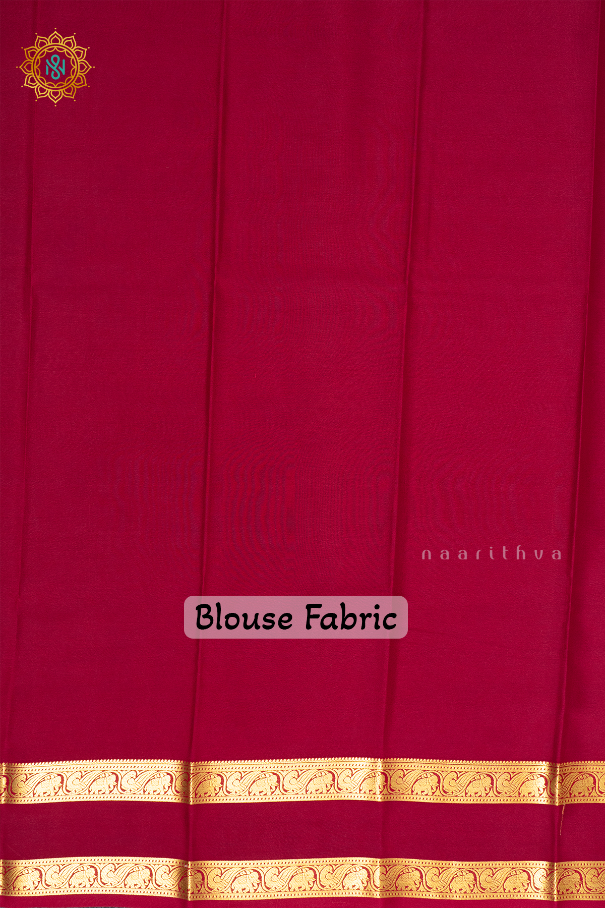 YELLOW WITH RED - PURE MYSORE CREPE SILK