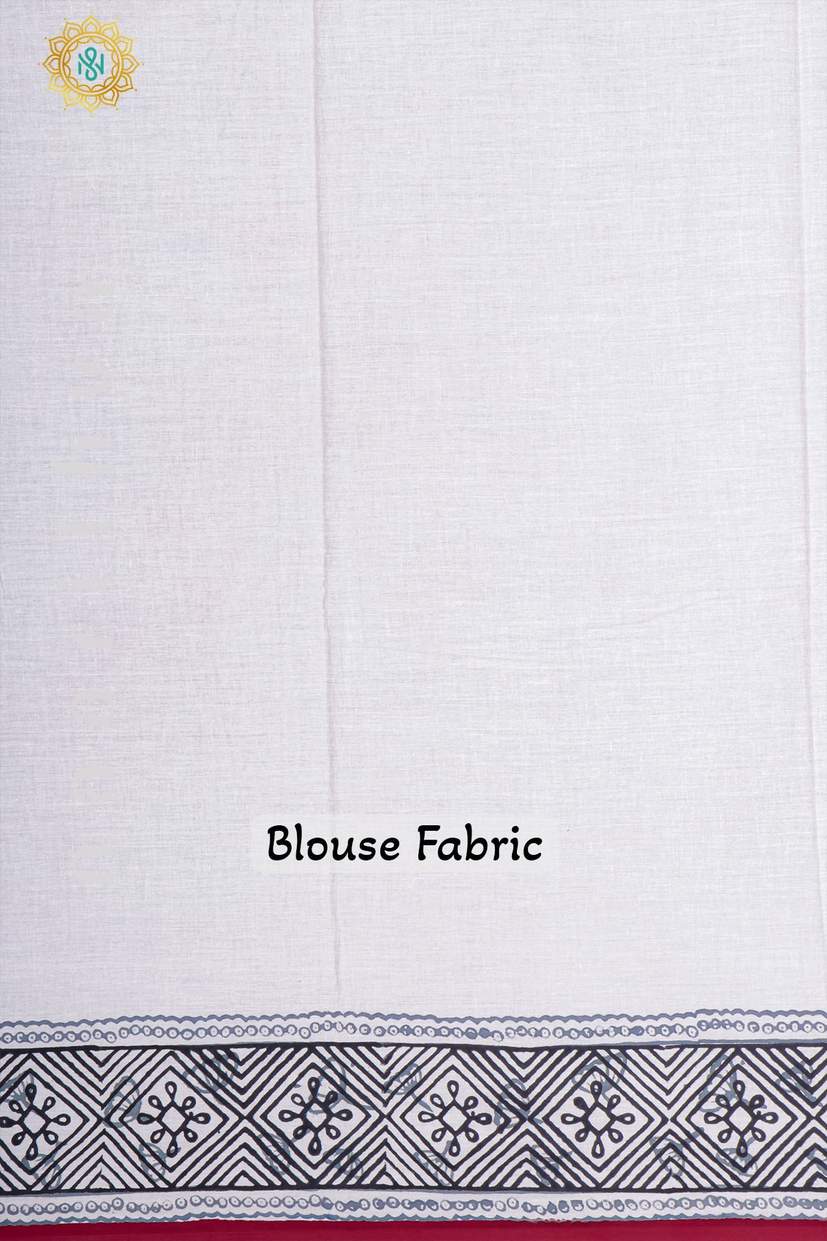 WHITE WITH RED - MUL COTTON