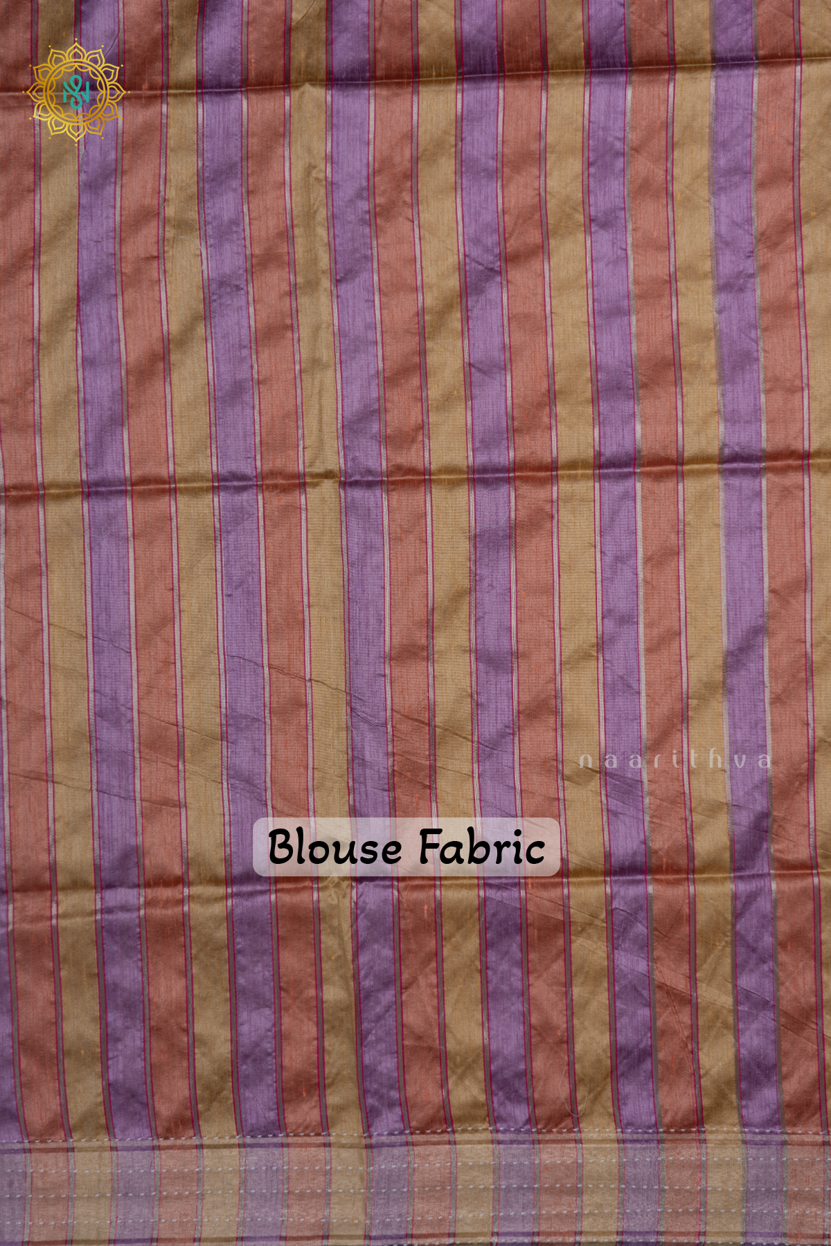 Dark Peach Semi Tussar Silk Sarree With Rangkat Pallu & Blouse