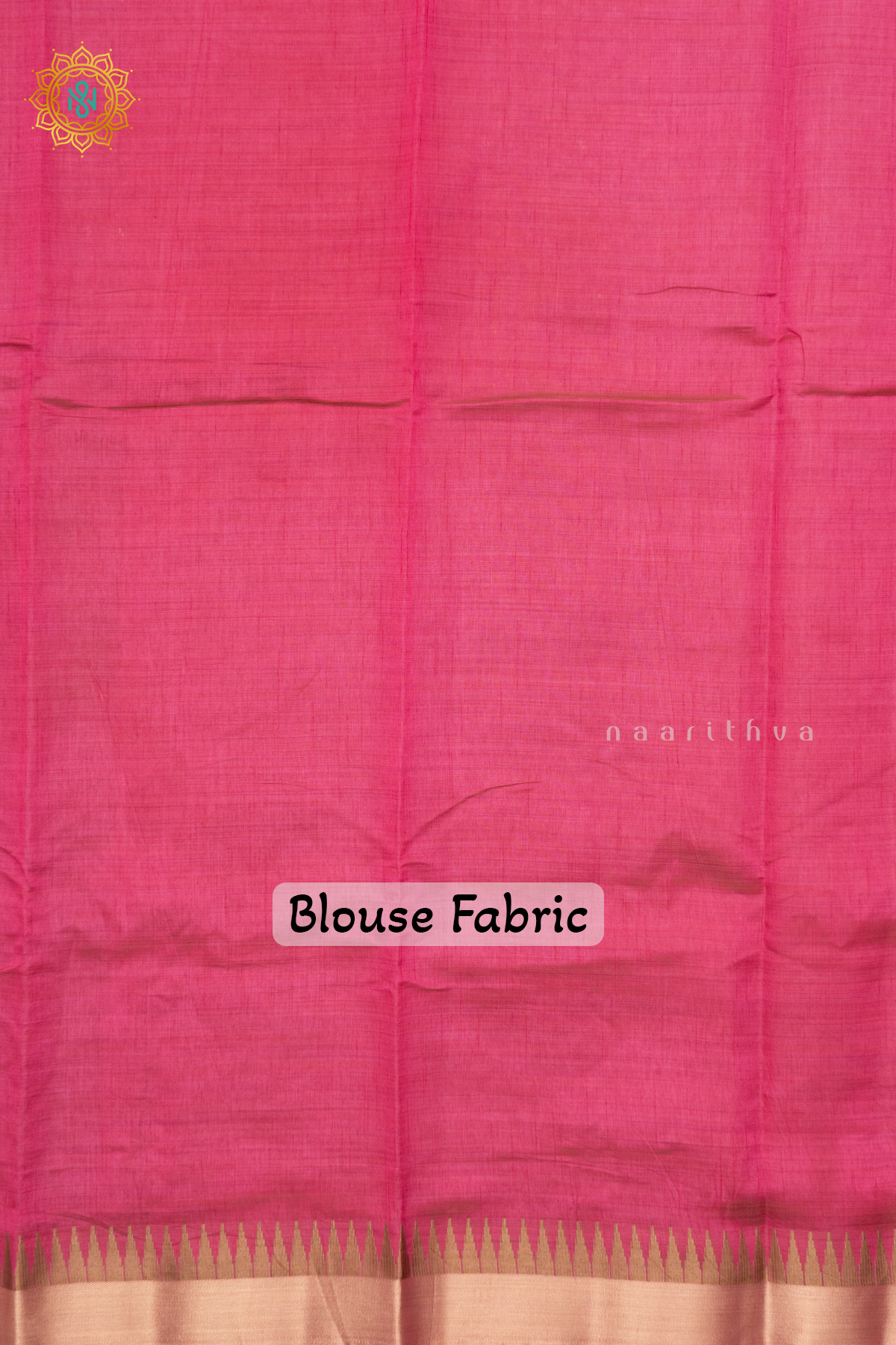Pink Semi Tussar Saree With Printed Body And Zari Border
