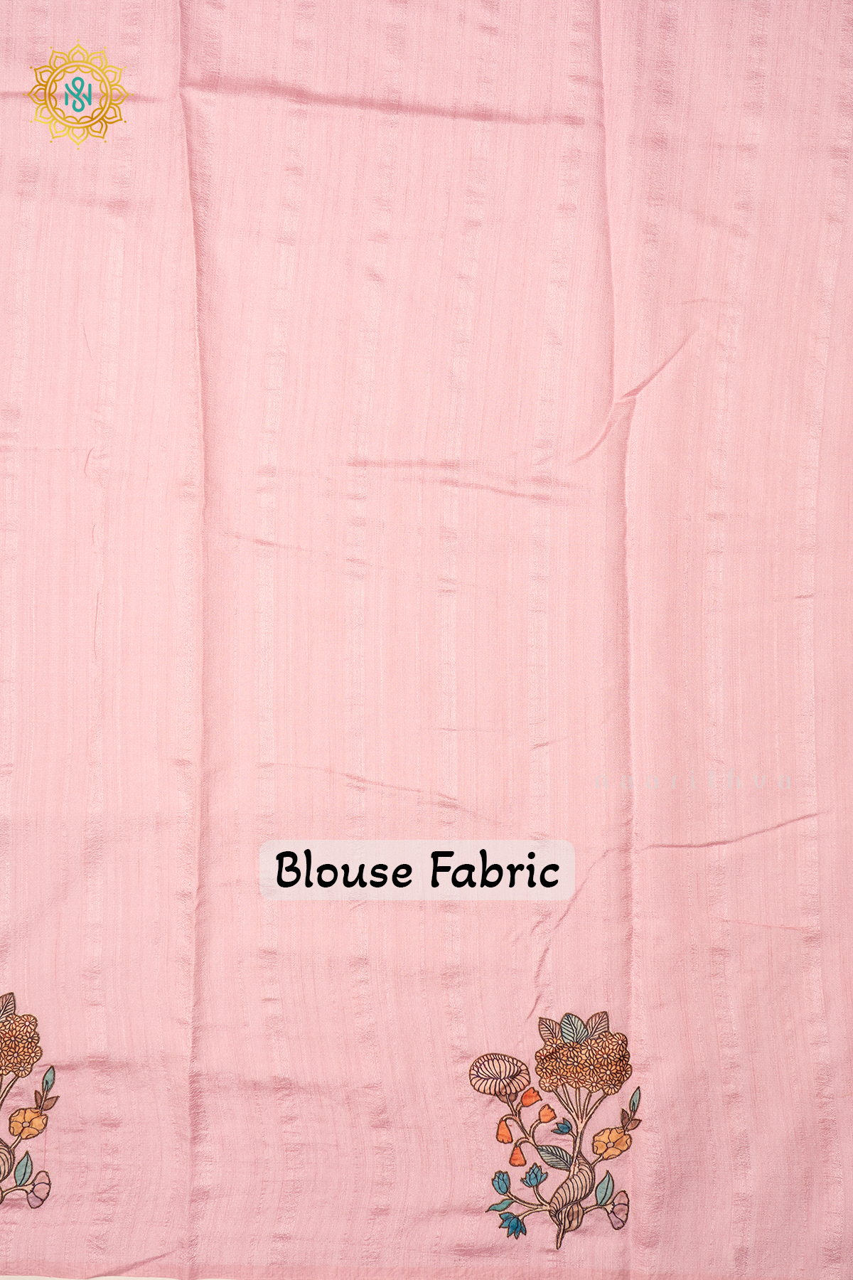 LIGHT PINK - JUTE COTTON WITH APPLIQUE WORK