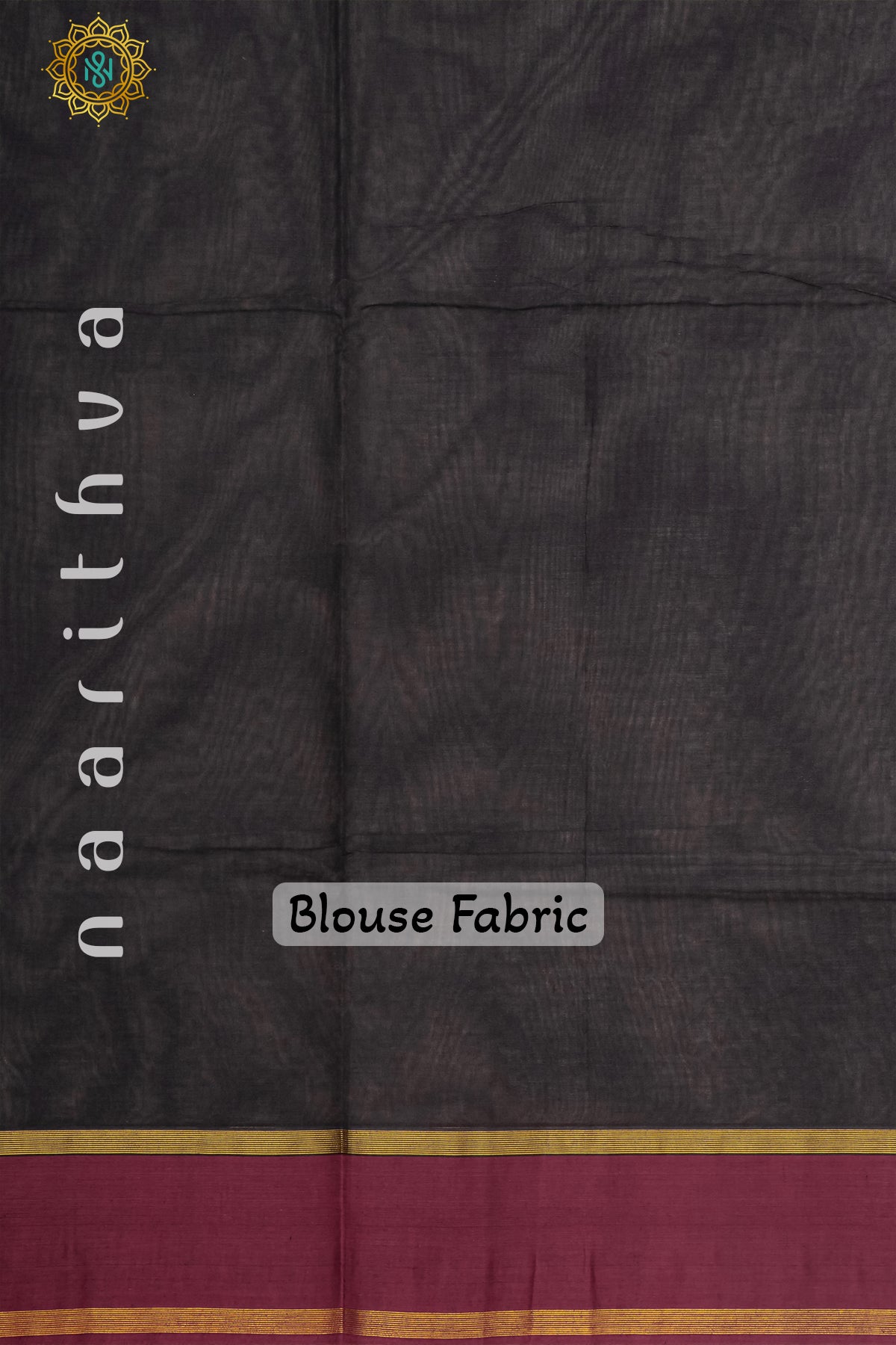 BLACK WITH MAROON - SILK COTTON