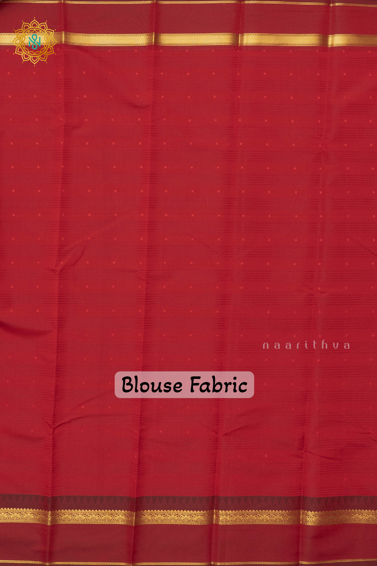 BEIGE WITH RED - SEMI KANCHI