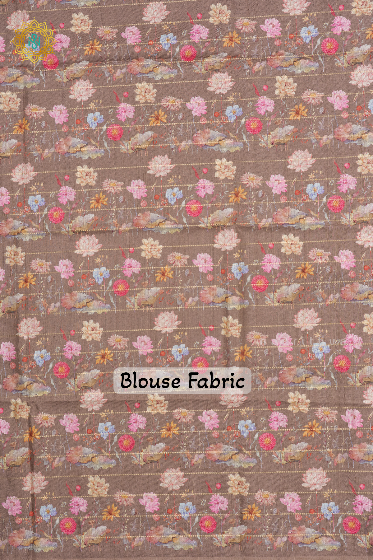 OFF WHITE WITH LIGHT BROWN - SEMI TUSSAR