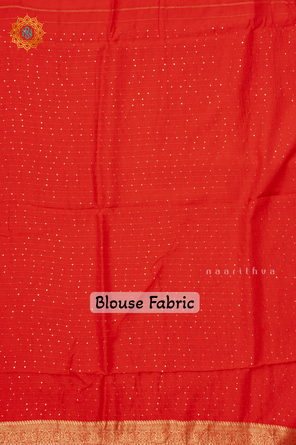 WHITE WITH RED - SEMI CREPE SILK