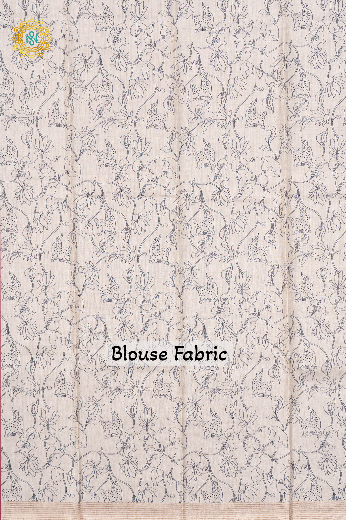 NAVY BLUE WITH OFF WHITE - SEMI TUSSAR