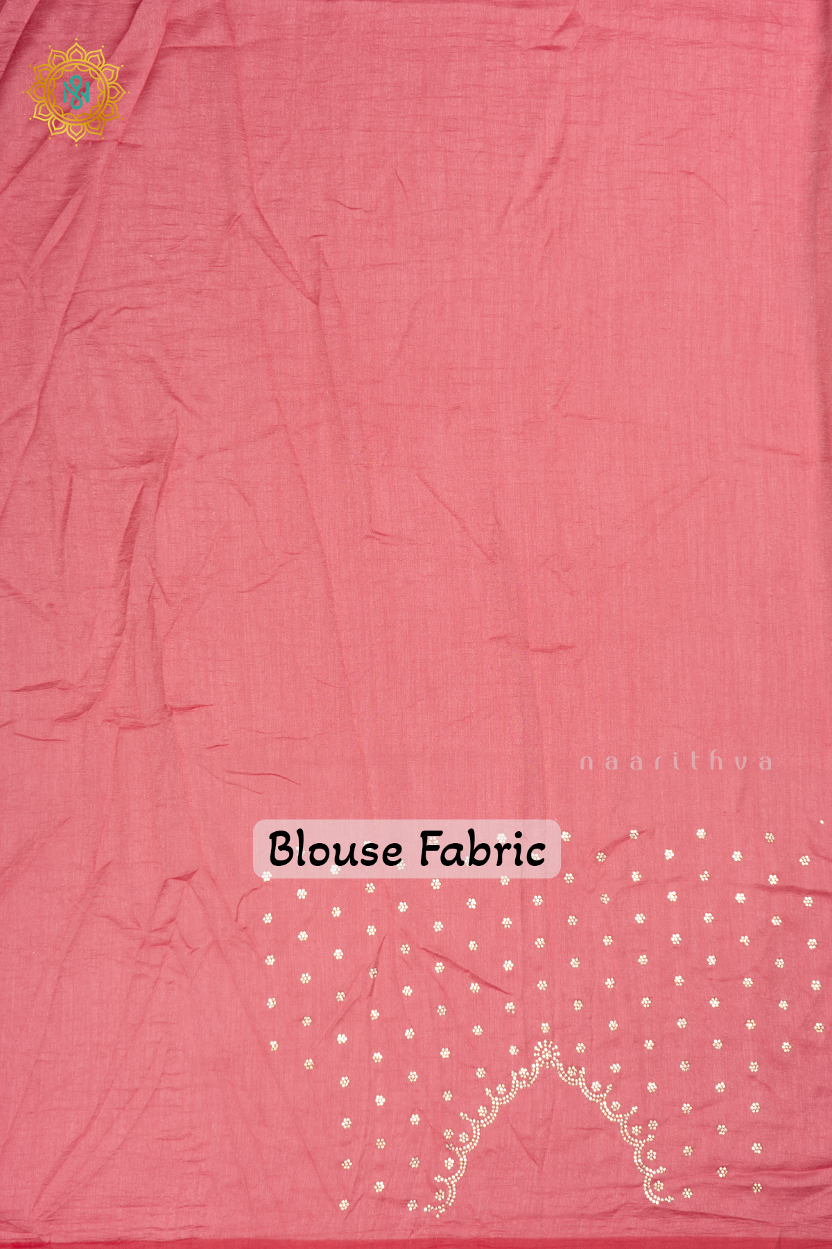 Blue with Pink - Party Wear Tussar Georgette Saree Allover Plain Body with Stone Work Border, with Contrast Blouse